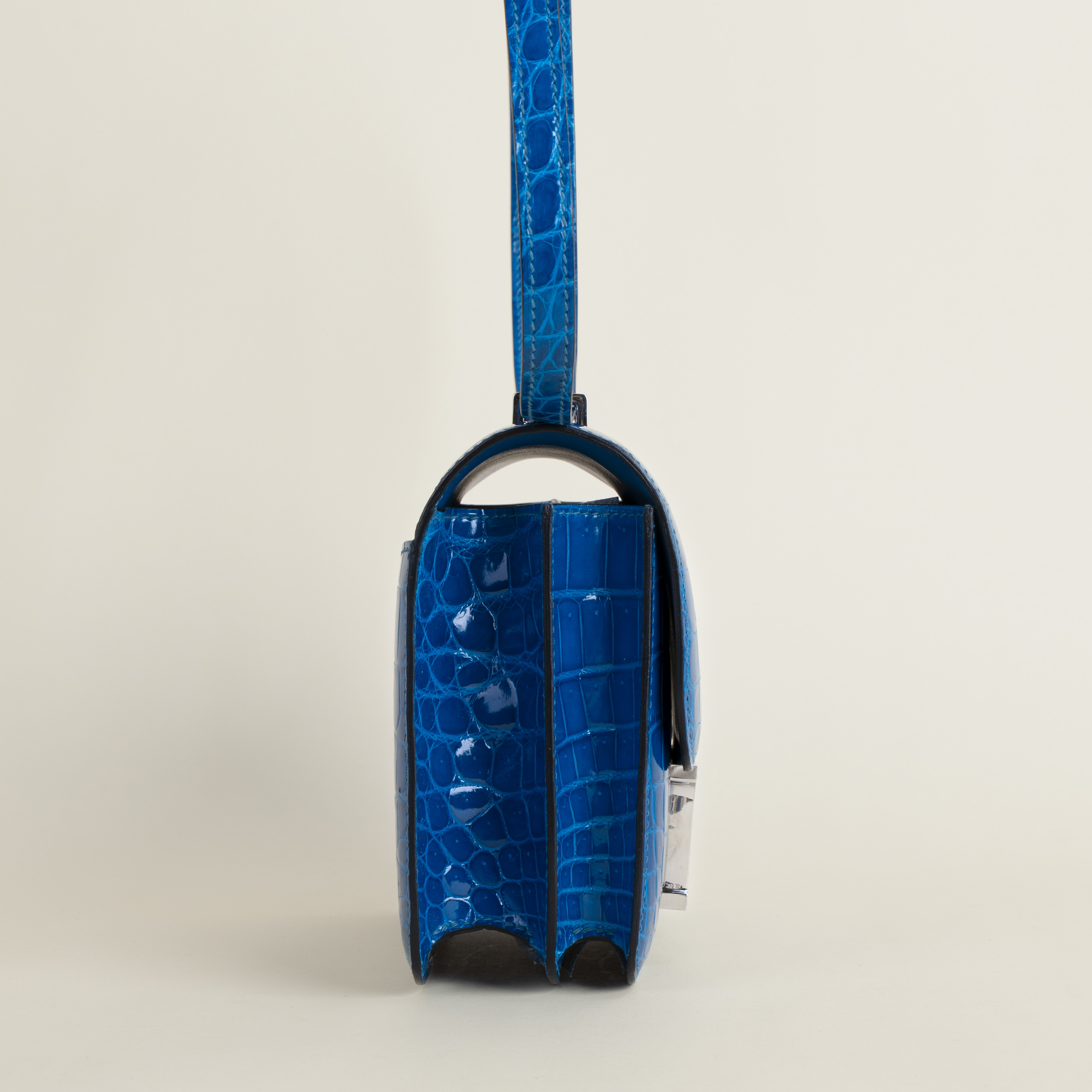Constance 18CM Shiny Niloticus Crocodile 7W Blue izmir Gold