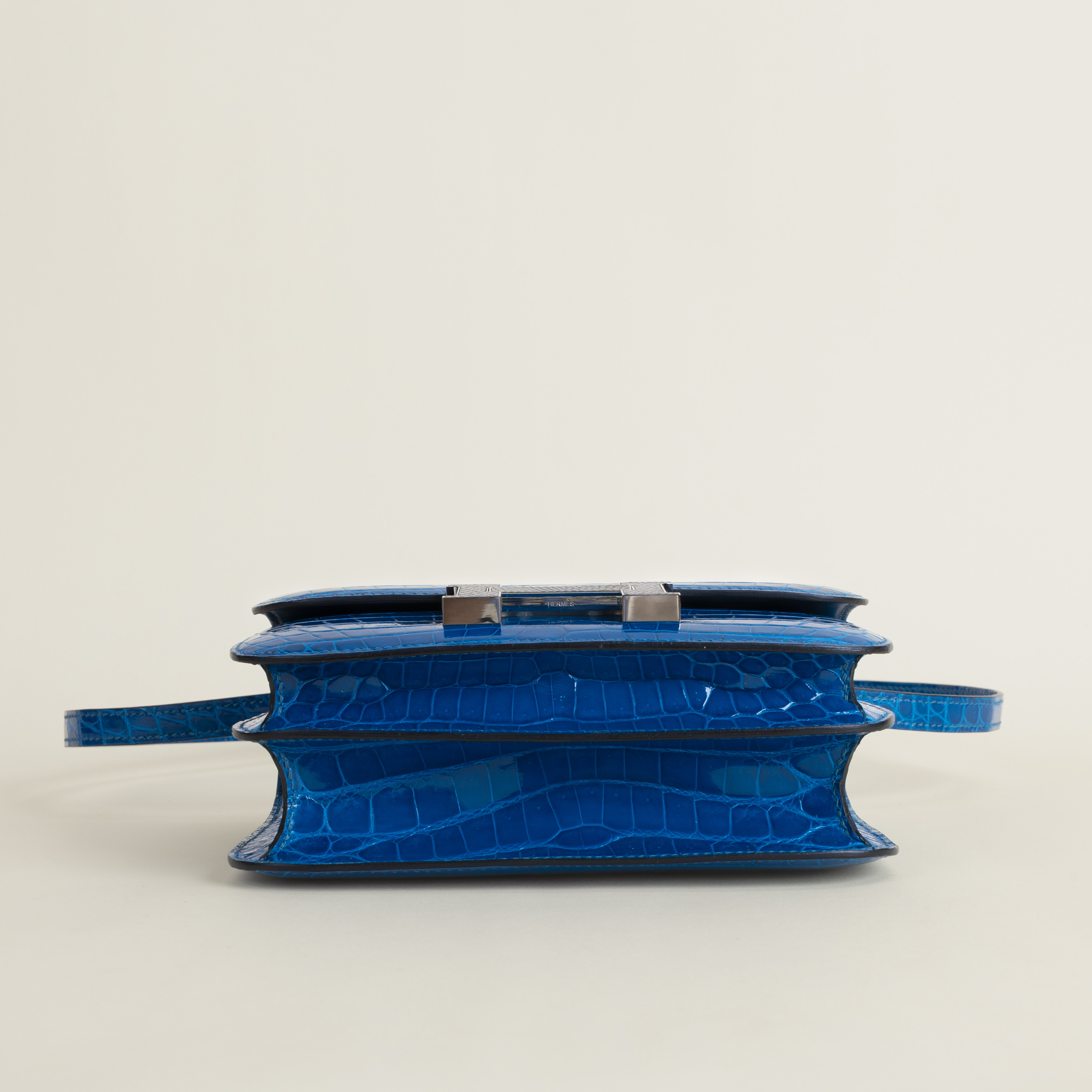 Constance 18CM Shiny Niloticus Crocodile 7W Blue izmir Gold
