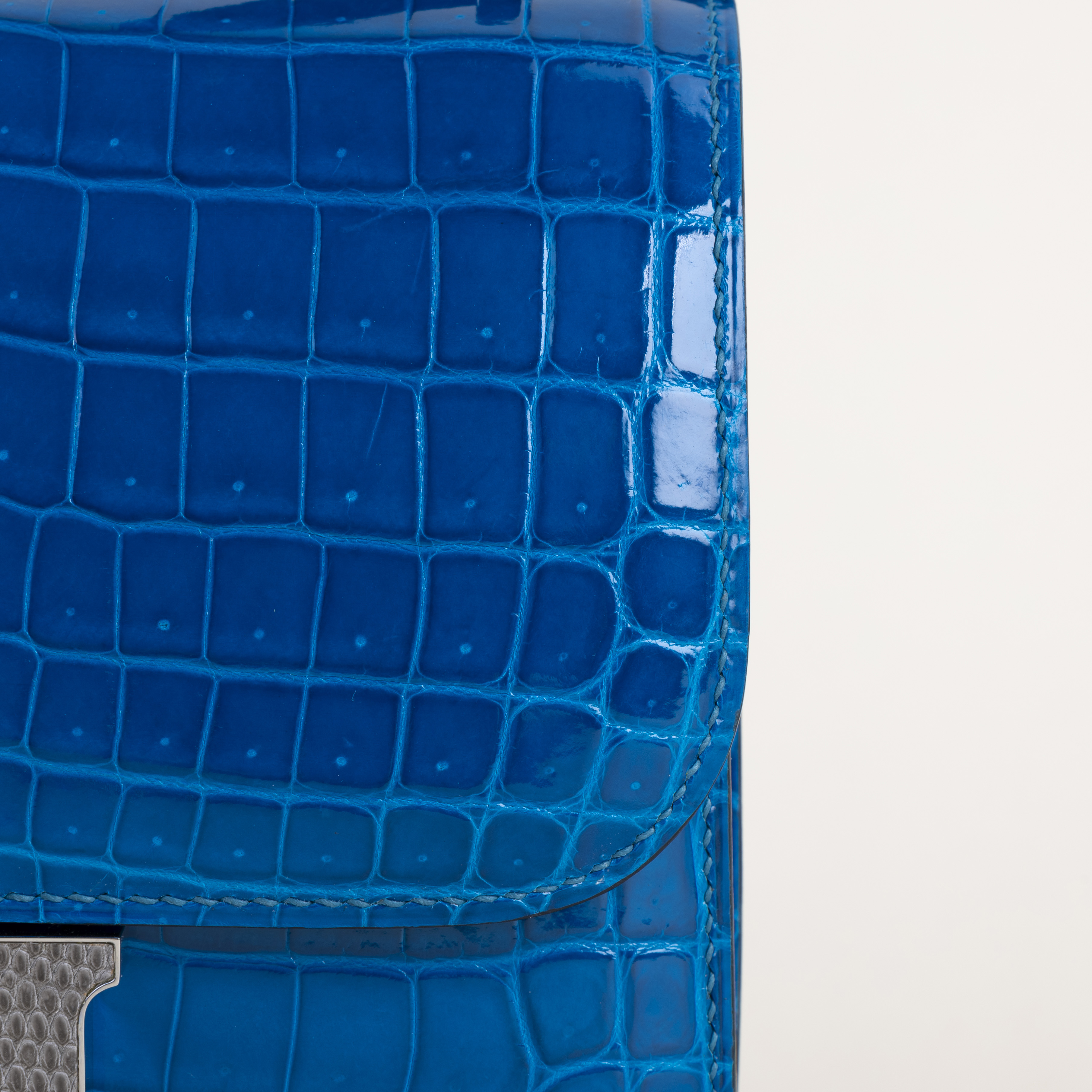 Constance 18CM Shiny Niloticus Crocodile 7W Blue izmir Gold
