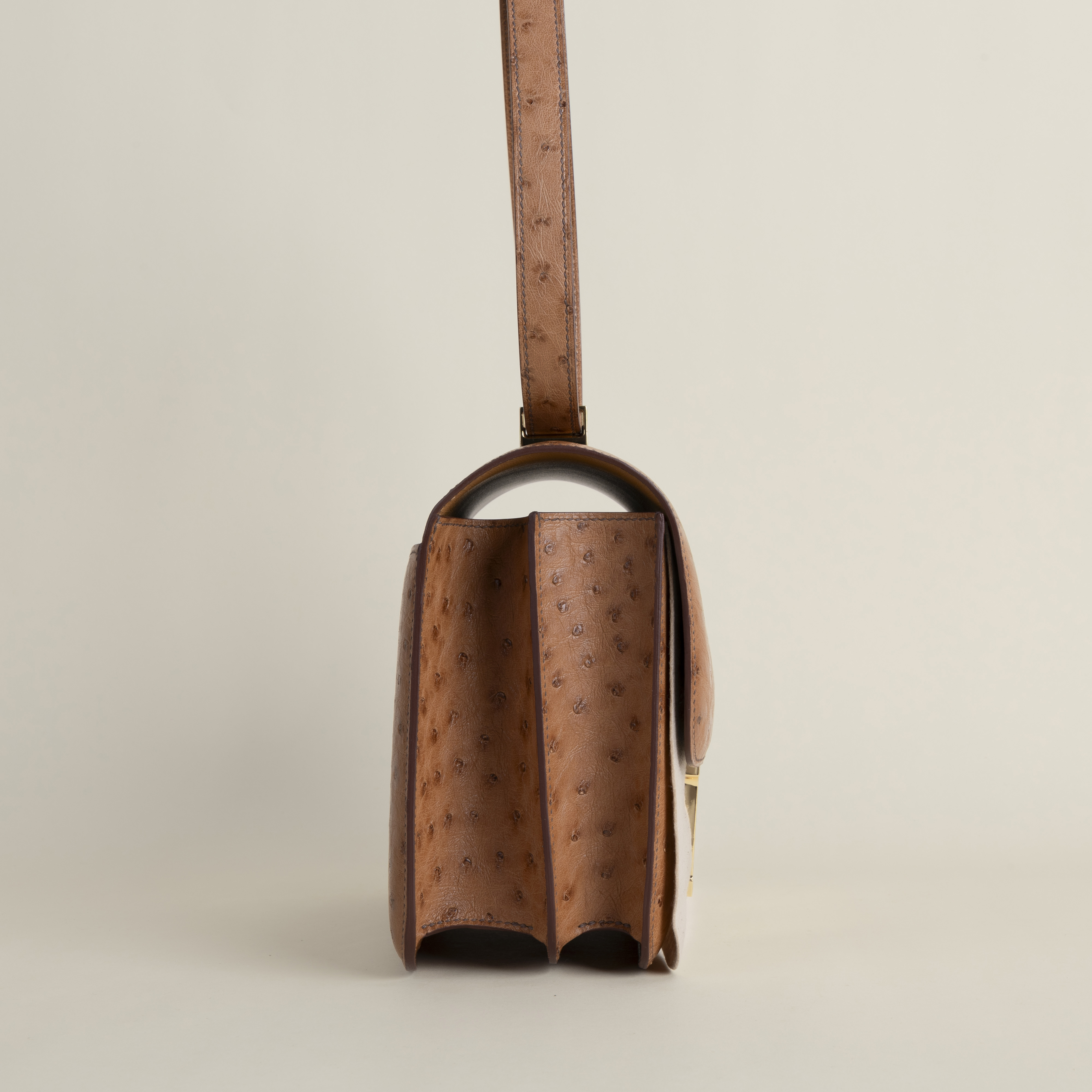Constance 24cm Ostrich 35 Cognac GHW
