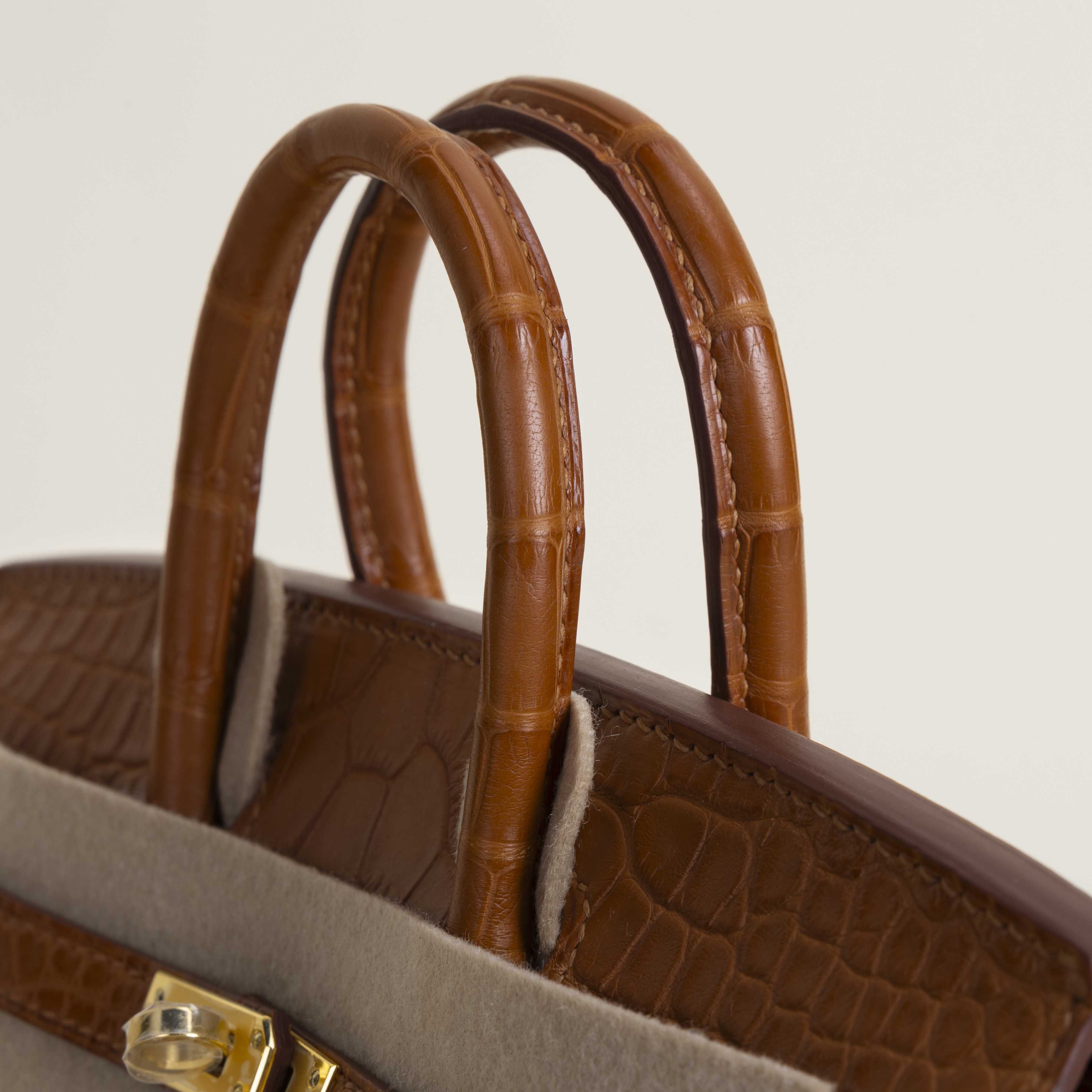 Birkin 20cm Matte Alligator Crocodile CC37 Gold GHW
