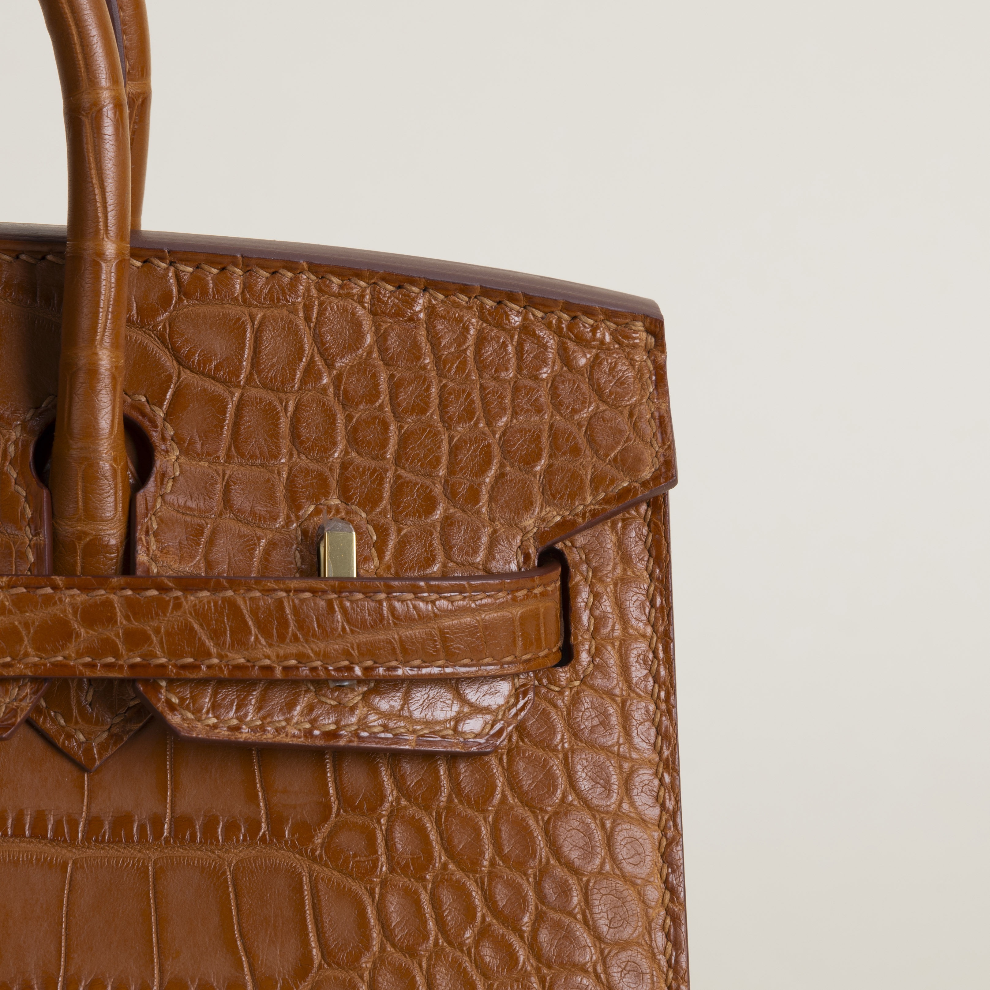 Birkin 20cm Matte Alligator Crocodile CC37 Gold GHW