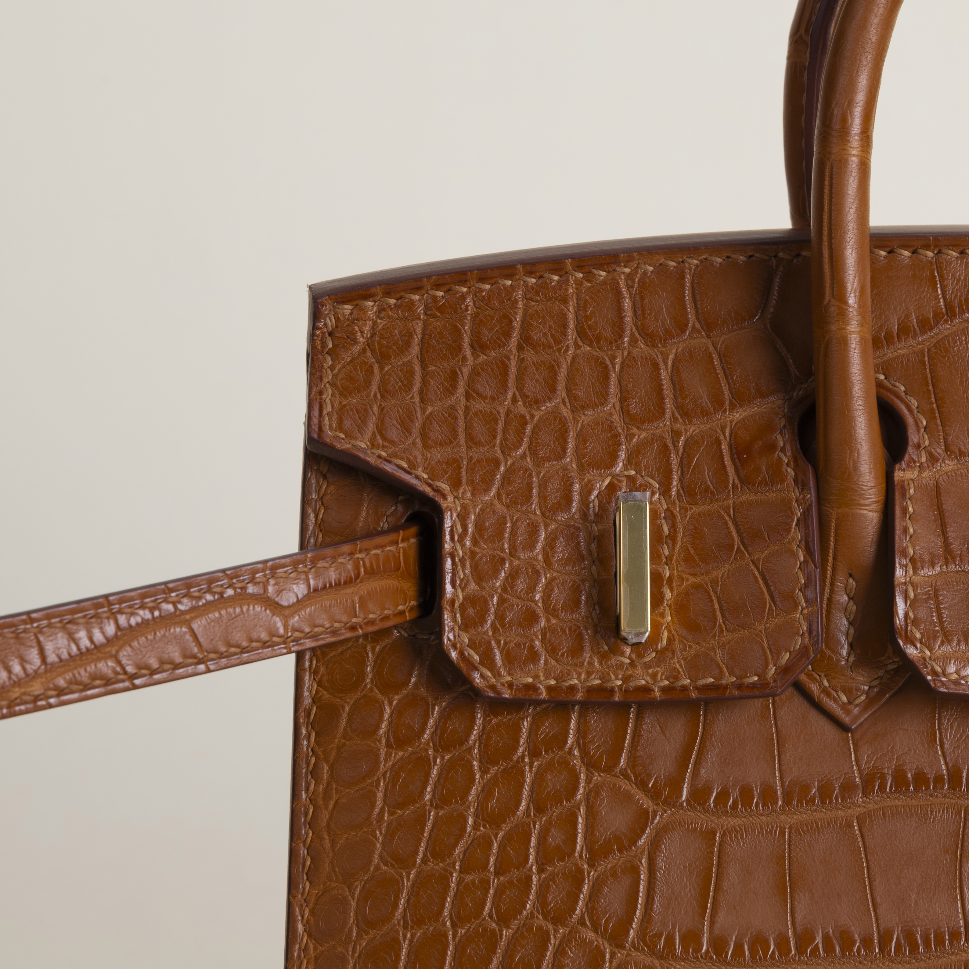 Birkin 20cm Matte Alligator Crocodile CC37 Gold GHW
