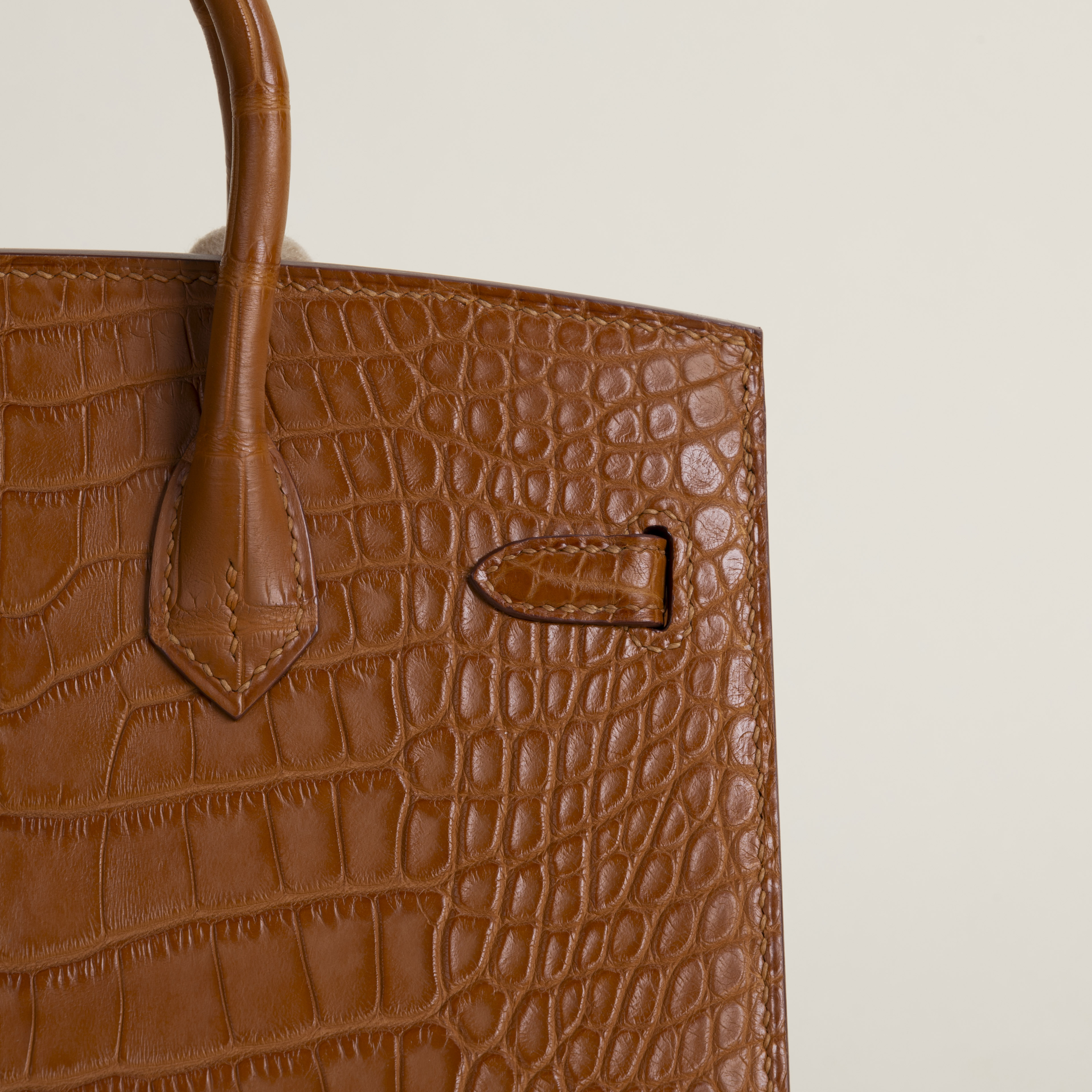 Birkin 20cm Matte Alligator Crocodile CC37 Gold GHW