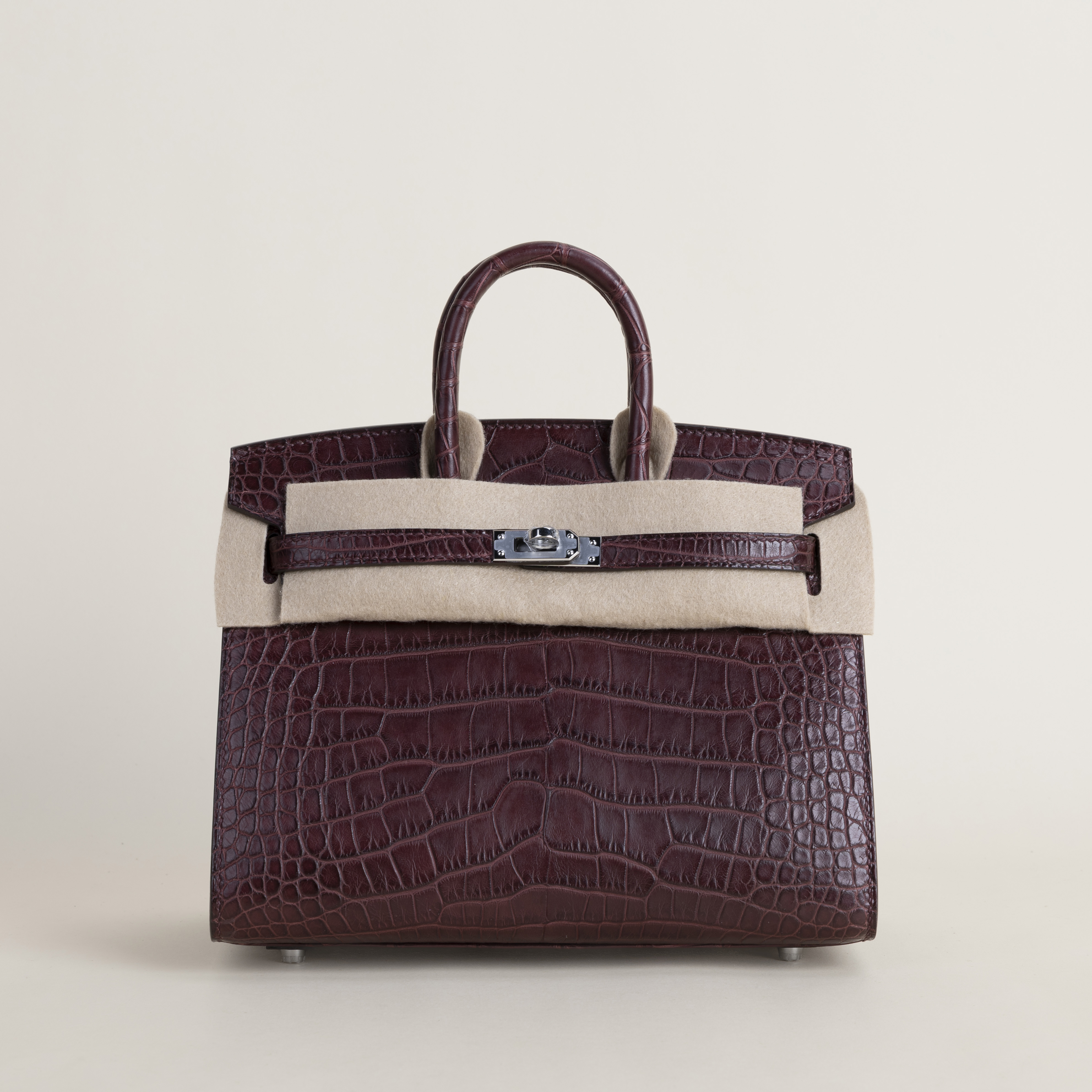 Birkin 20cm Matte Alligator 41 Havane PHW