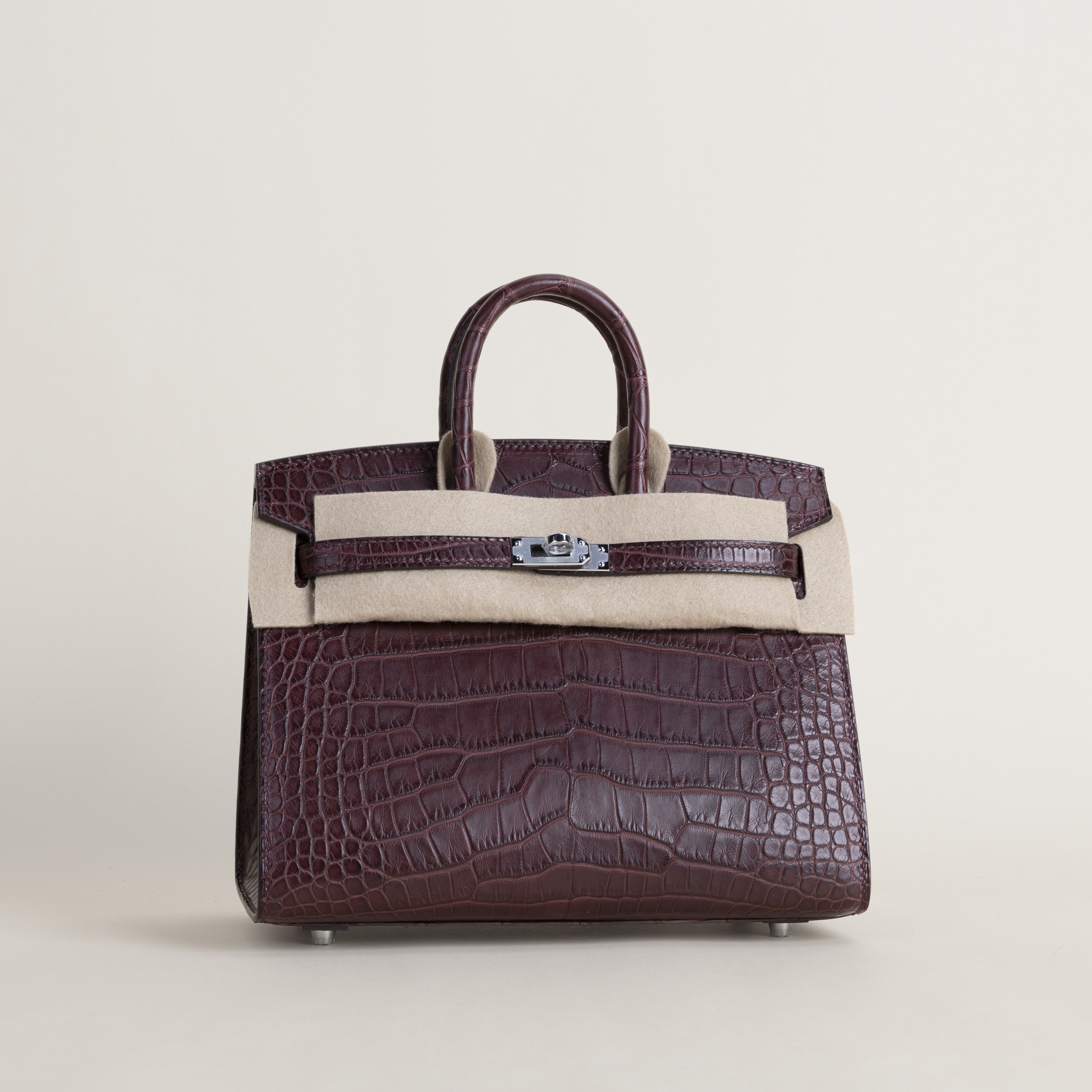 Birkin 20cm Matte Alligator 41 Havane PHW