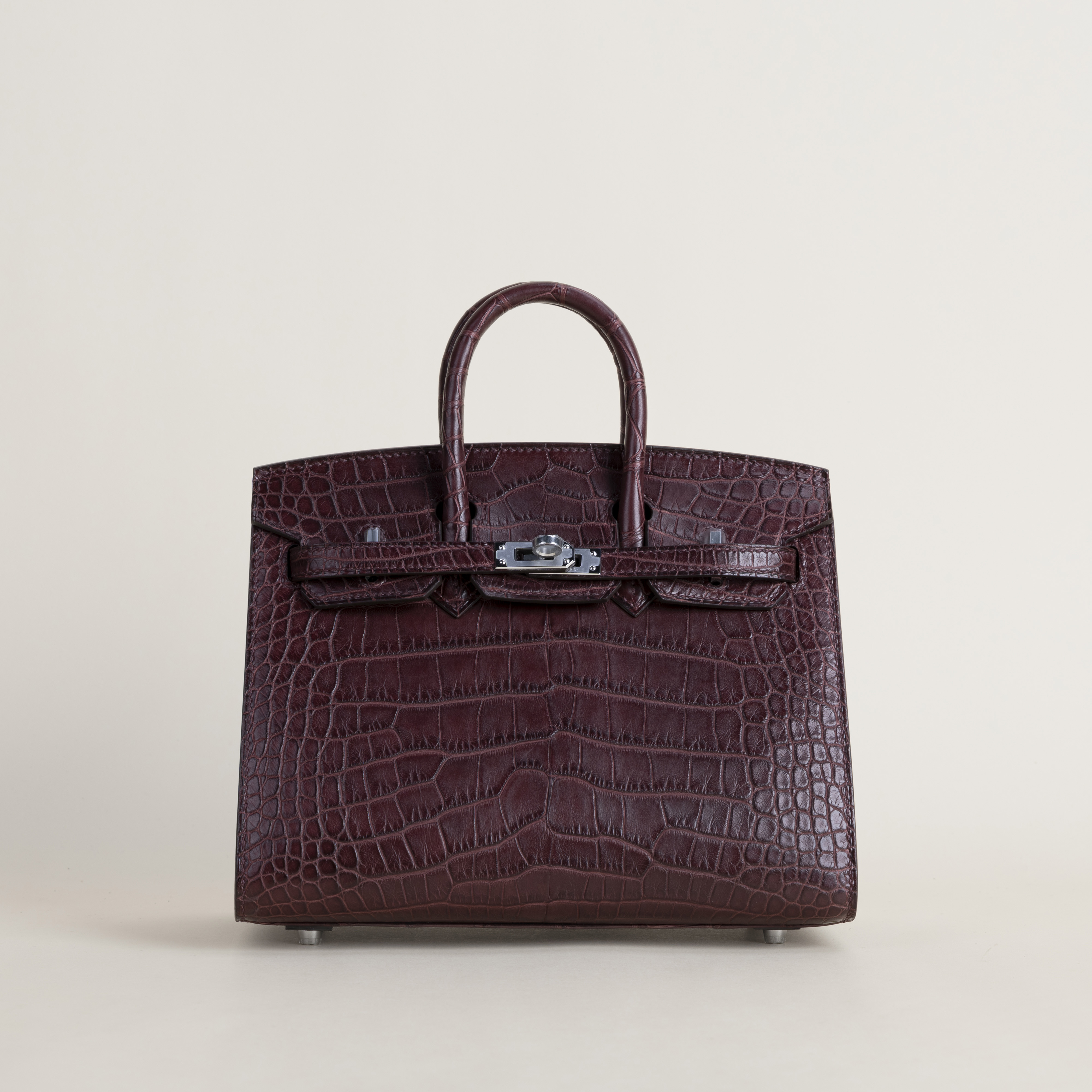 Birkin 20cm Matte Alligator 41 Havane PHW