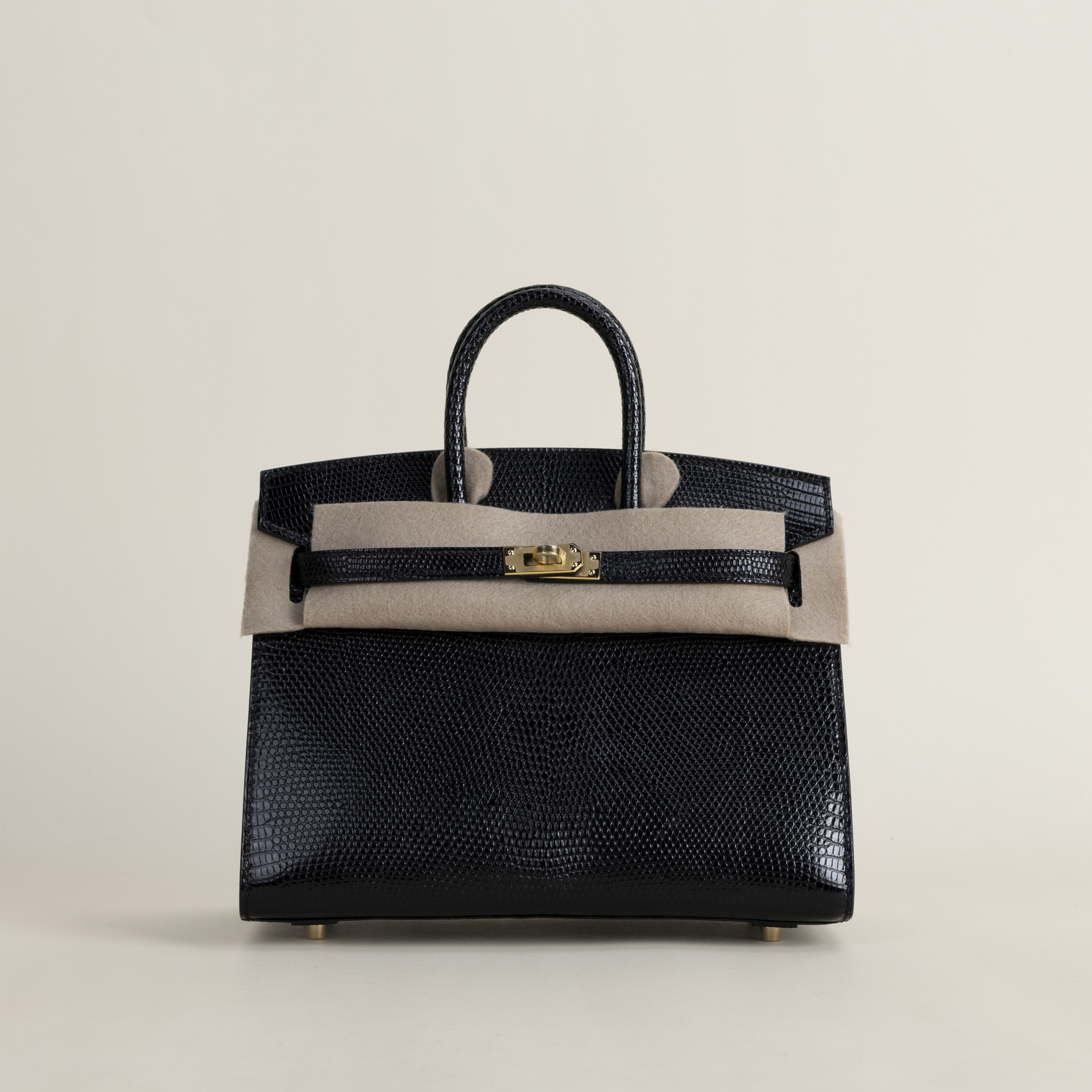 Birkin 20cm Lizard Skin CC89 Noir GHW