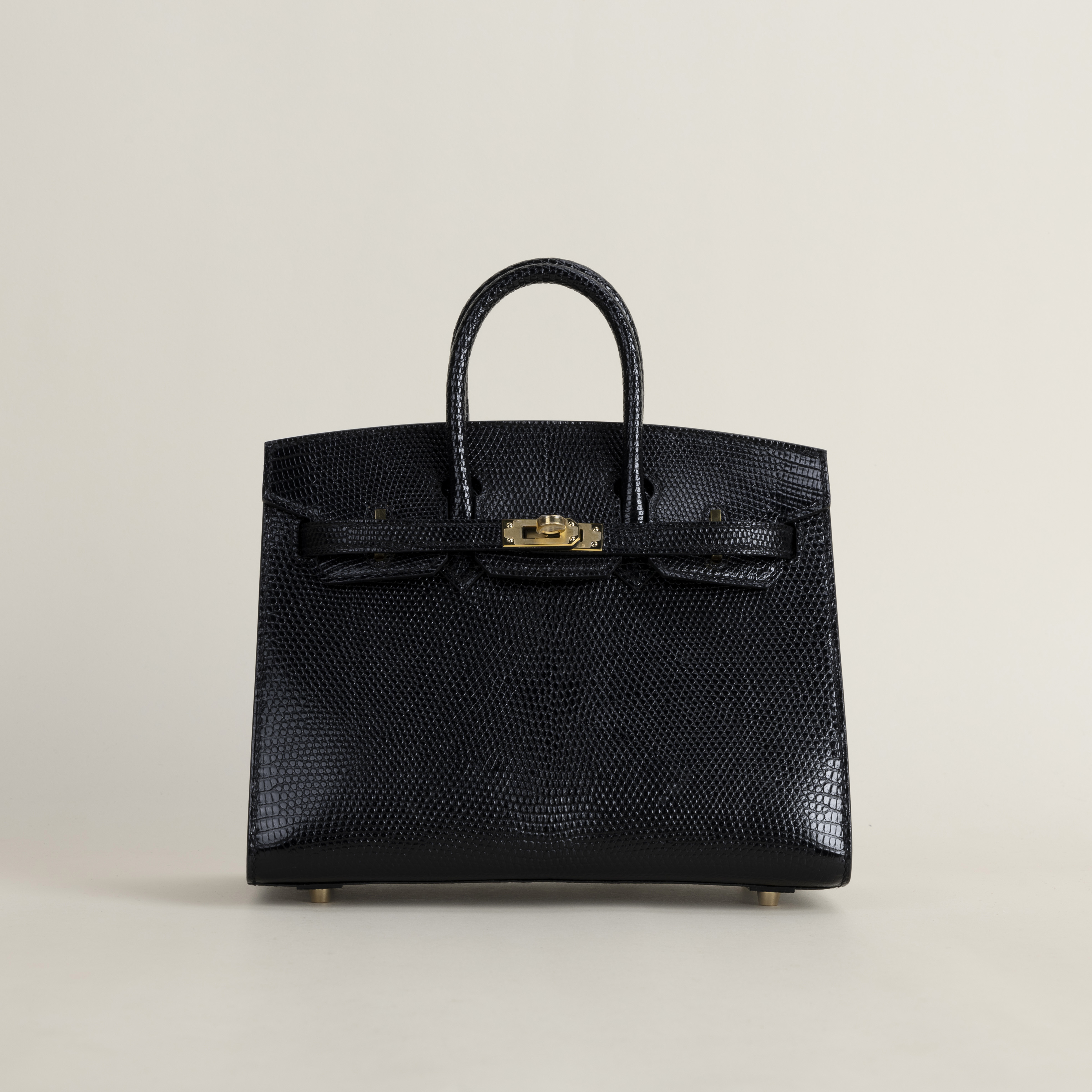 Birkin 20cm Lizard Skin CC89 Noir GHW