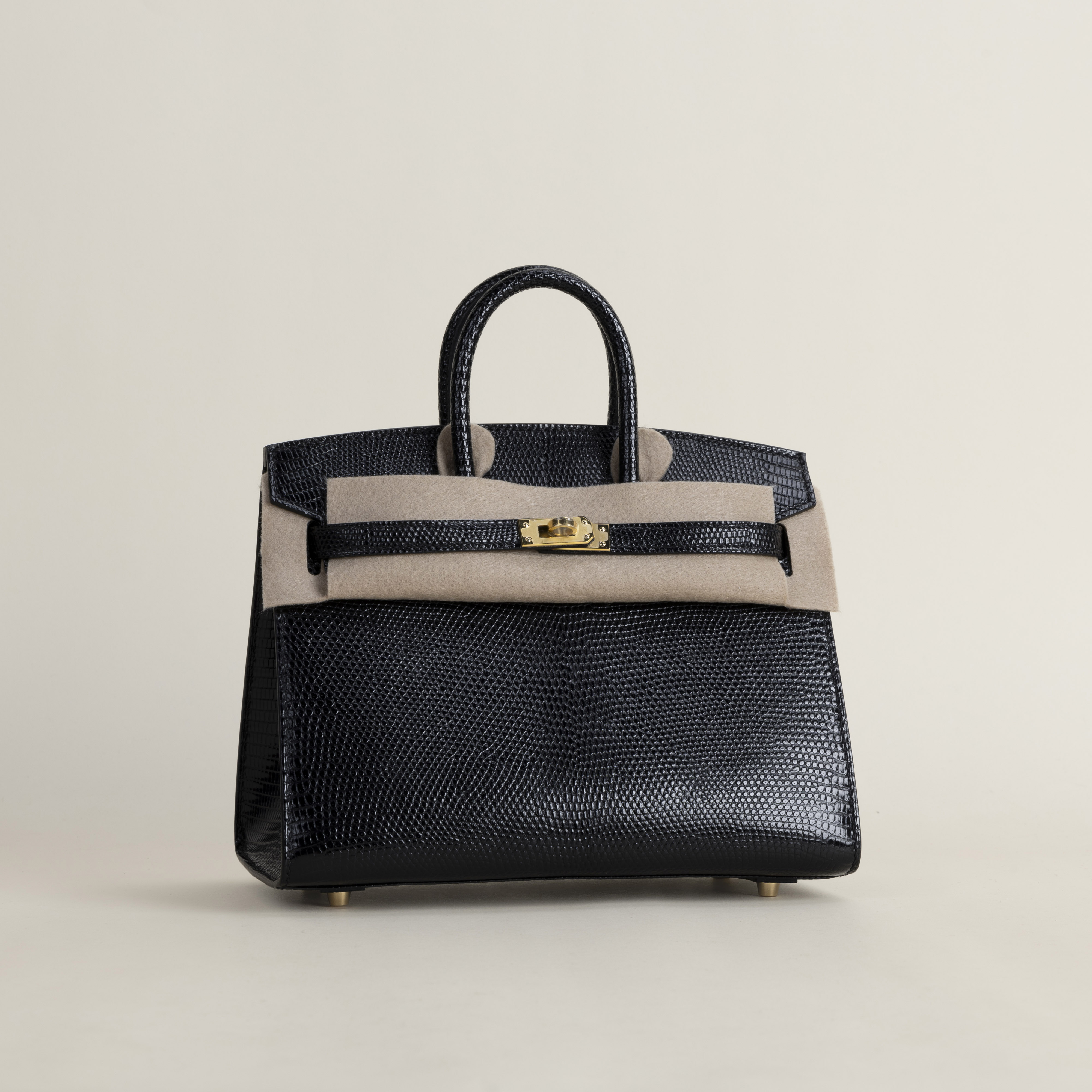Birkin 20cm Lizard Skin CC89 Noir GHW