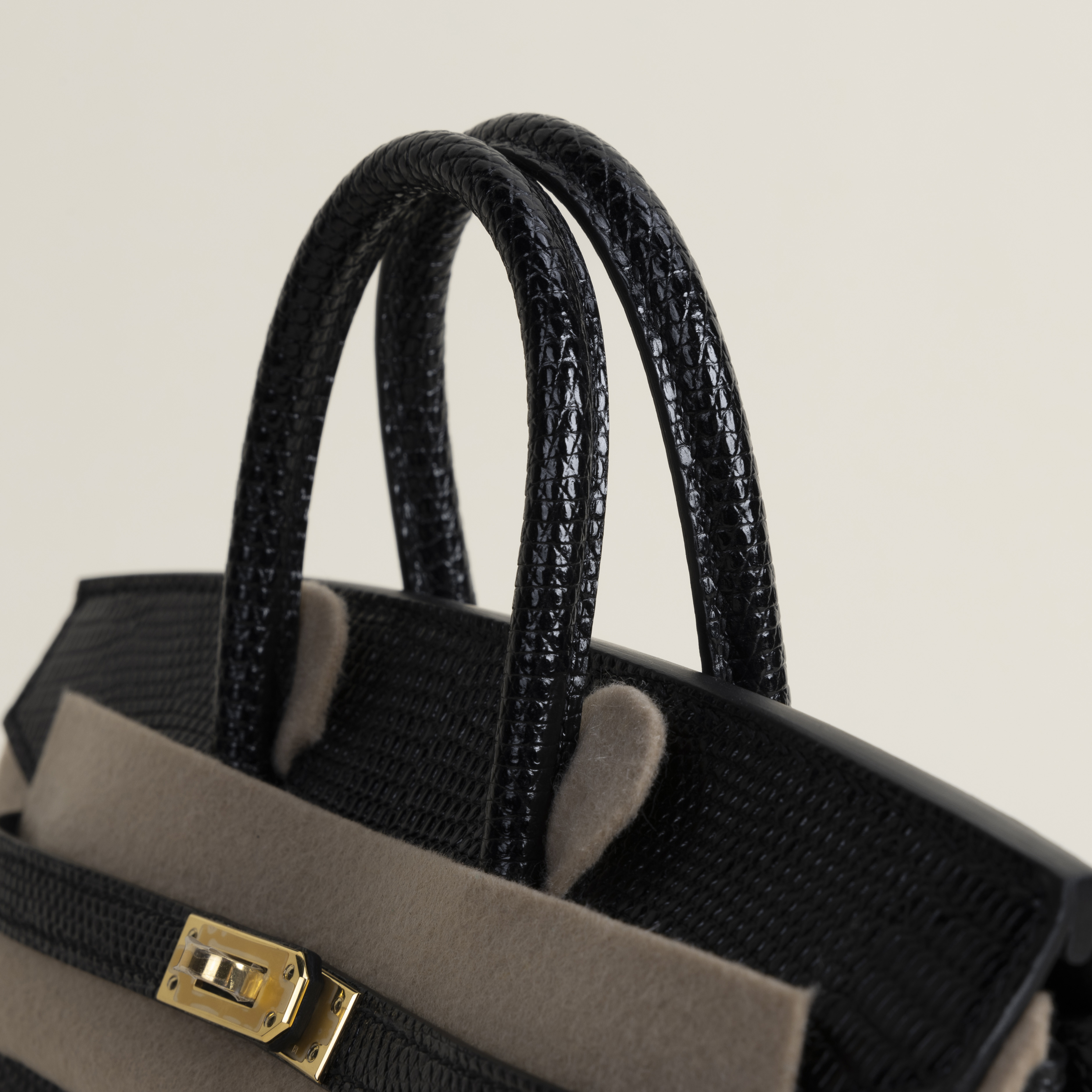 Birkin 20cm Lizard Skin CC89 Noir GHW