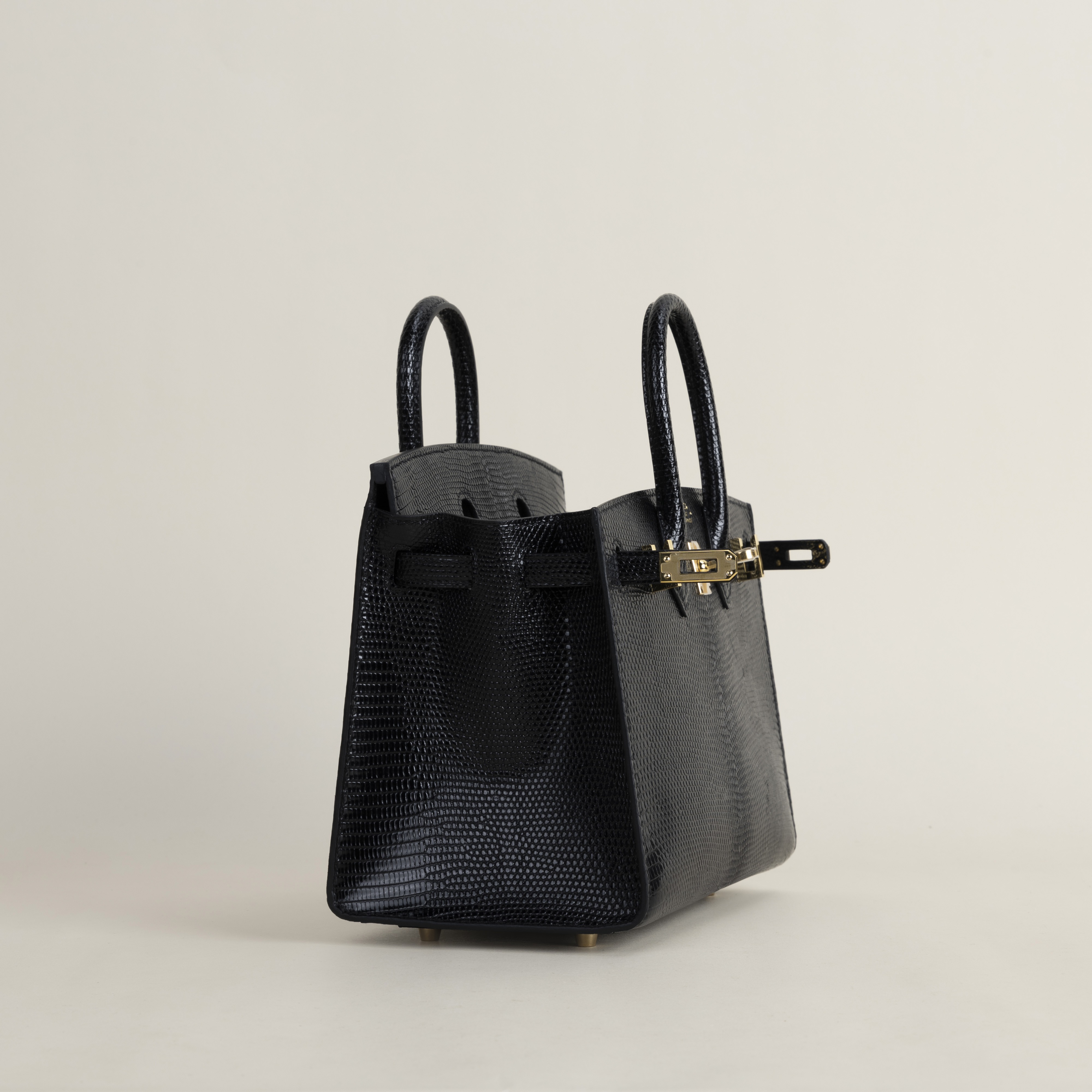 Birkin 20cm Lizard Skin CC89 Noir GHW