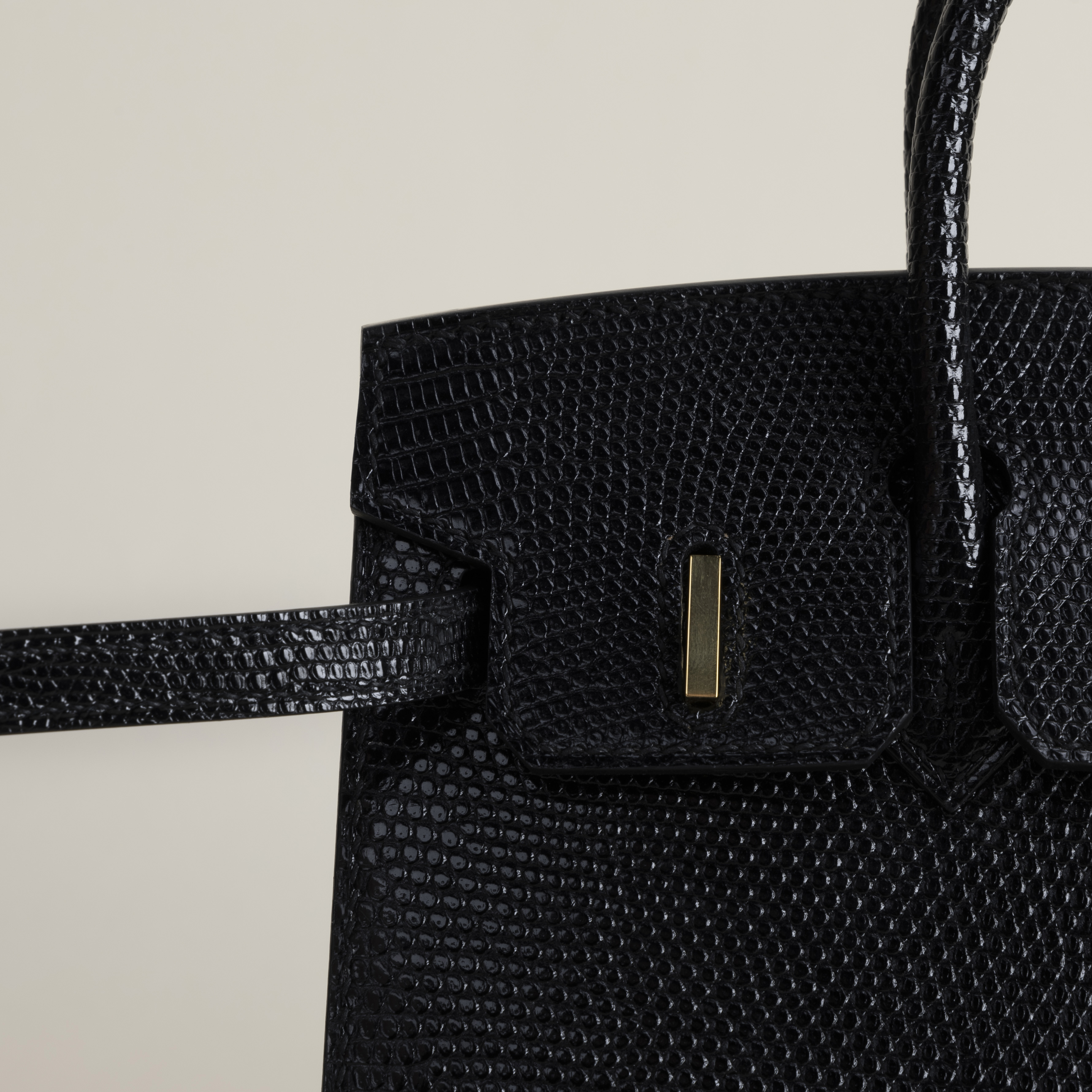 Birkin 20cm Lizard Skin CC89 Noir GHW