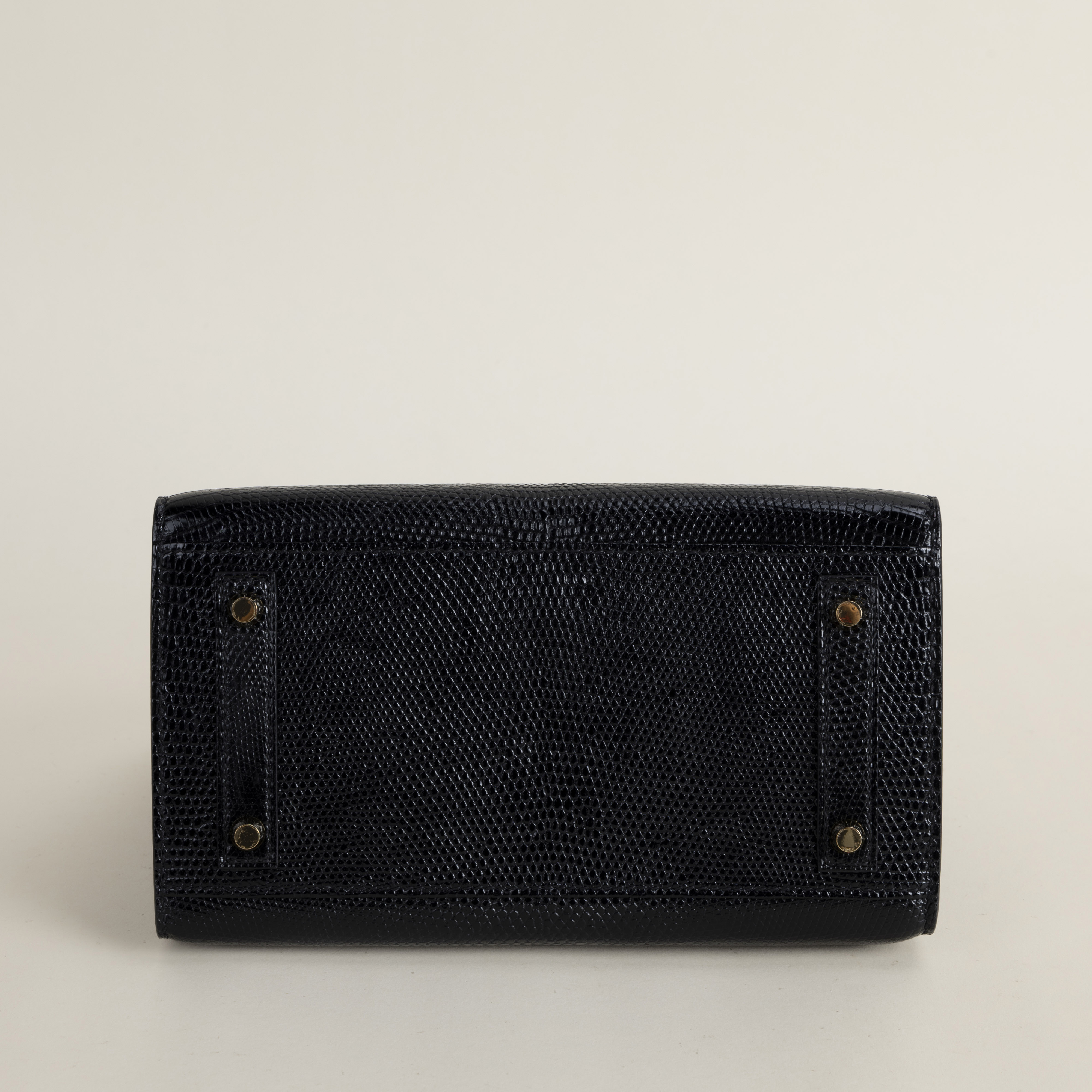 Birkin 20cm Lizard Skin CC89 Noir GHW