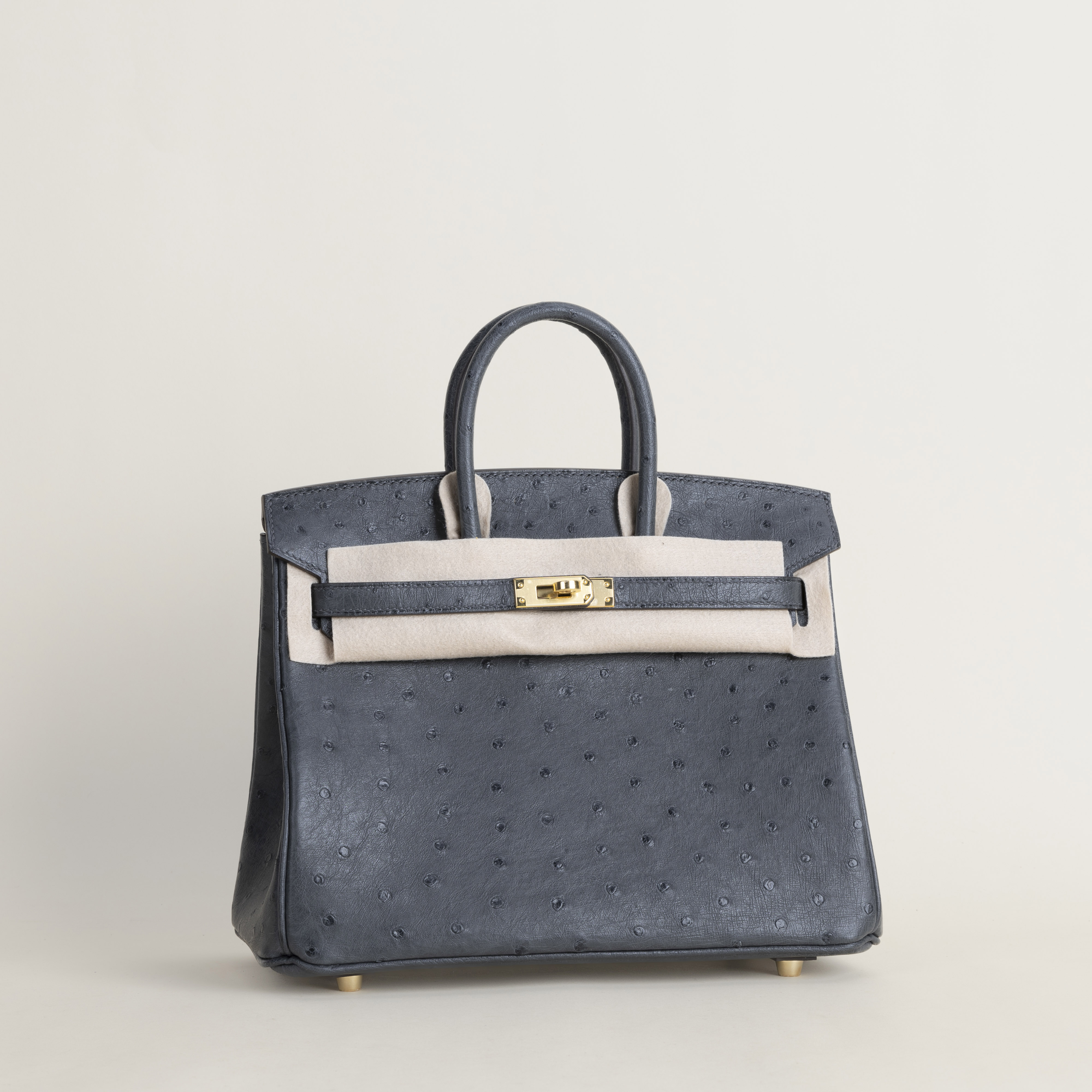 Birkin 25cm Ostrich 88 Graphite GHW