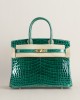 Birkin 25 Shiny Niloticus Crocodile 6Q Vert Emeraude