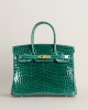 Birkin 25 Shiny Niloticus Crocodile 6Q Vert Emeraude