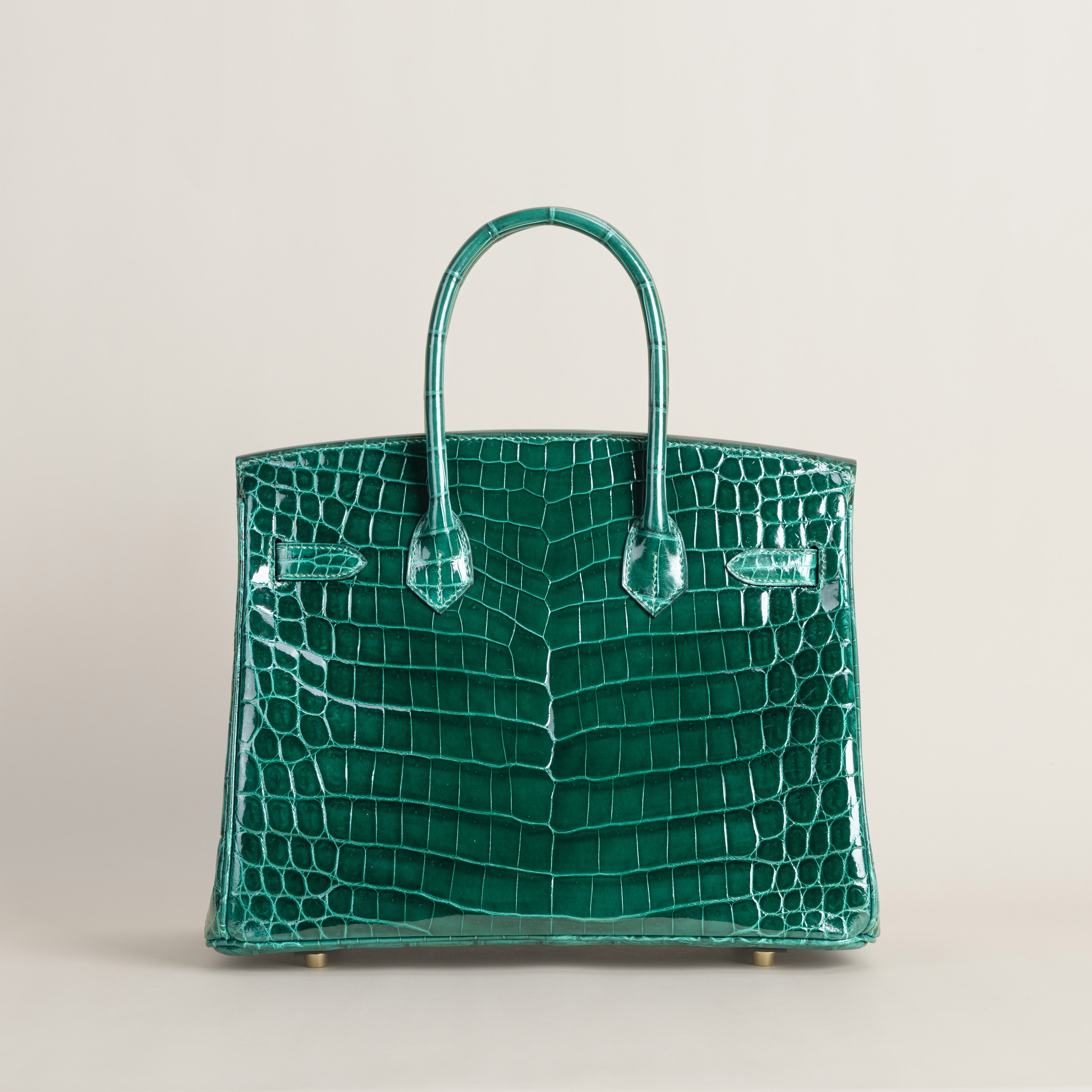 Birkin 25 Shiny Niloticus Crocodile 6Q Vert Emeraude