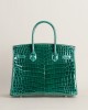 Birkin 25 Shiny Niloticus Crocodile 6Q Vert Emeraude