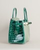 Birkin 25 Shiny Niloticus Crocodile 6Q Vert Emeraude
