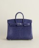Birkin 25 Matte Alligator Crocodile 7L Bleu De Malte PHW