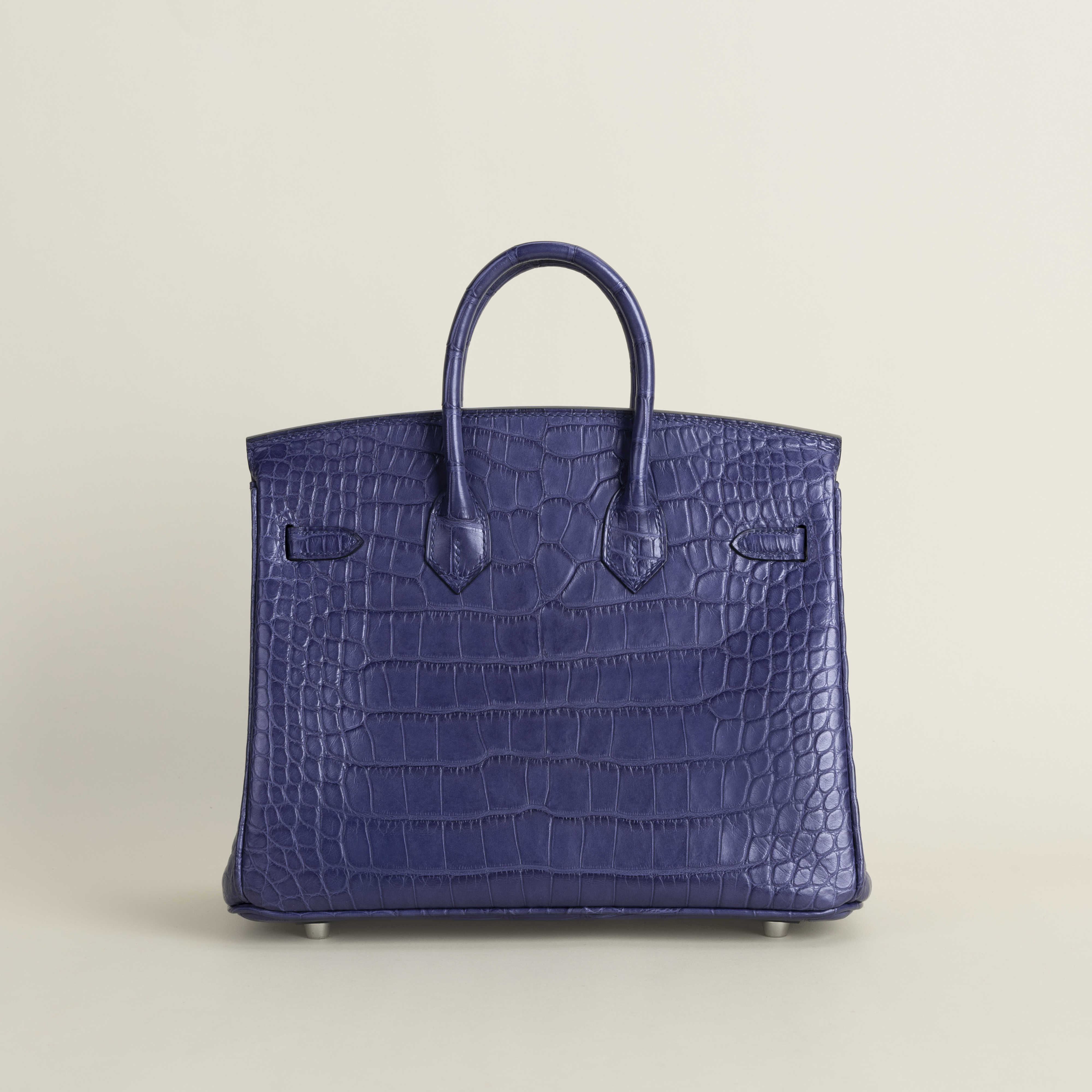Birkin 25 Matte Alligator Crocodile 7L Bleu De Malte PHW