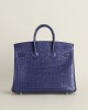 Birkin 25 Matte Alligator Crocodile 7L Bleu De Malte PHW