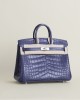 Birkin 25 Matte Alligator Crocodile 7L Bleu De Malte PHW
