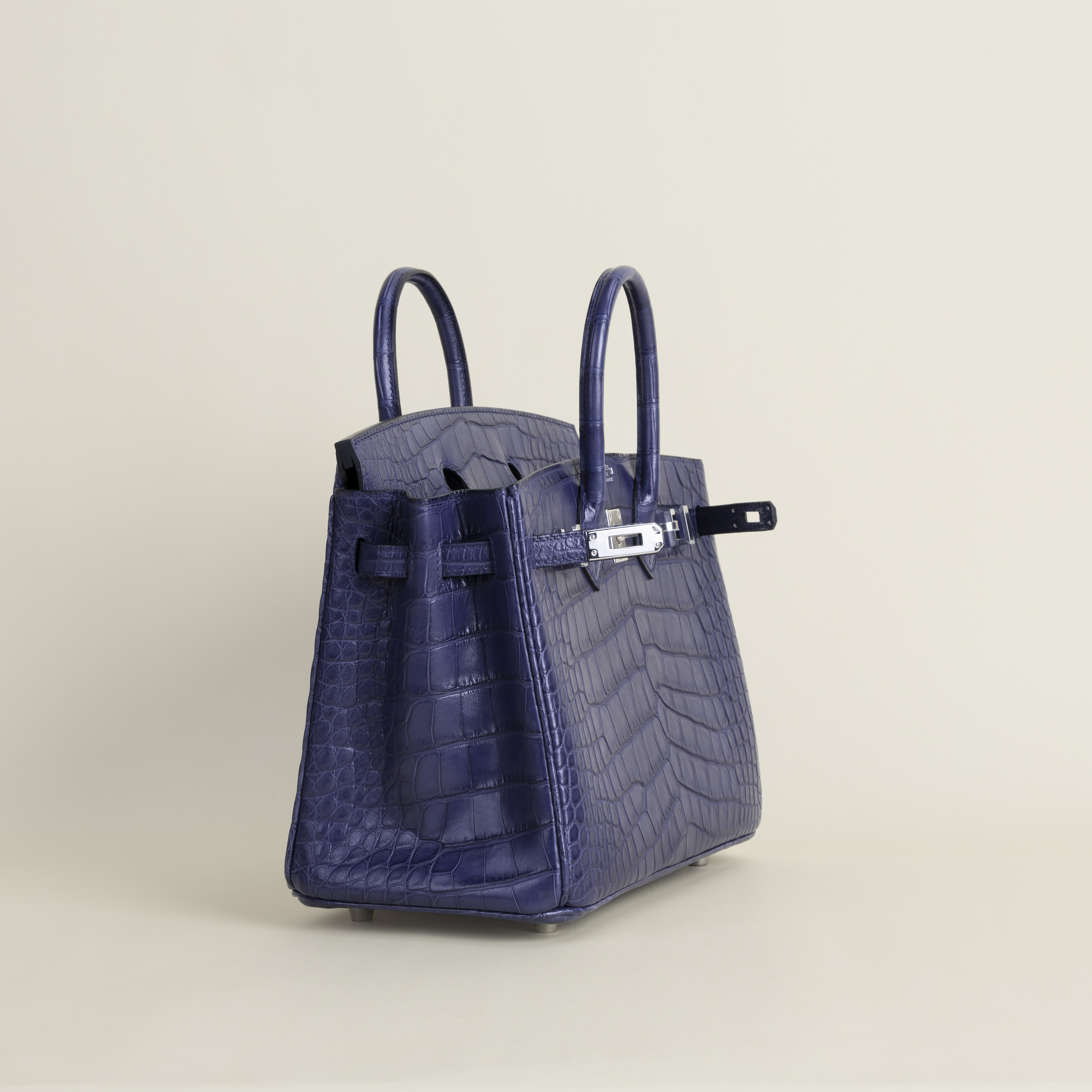 Birkin 25 Matte Alligator Crocodile 7L Bleu De Malte PHW