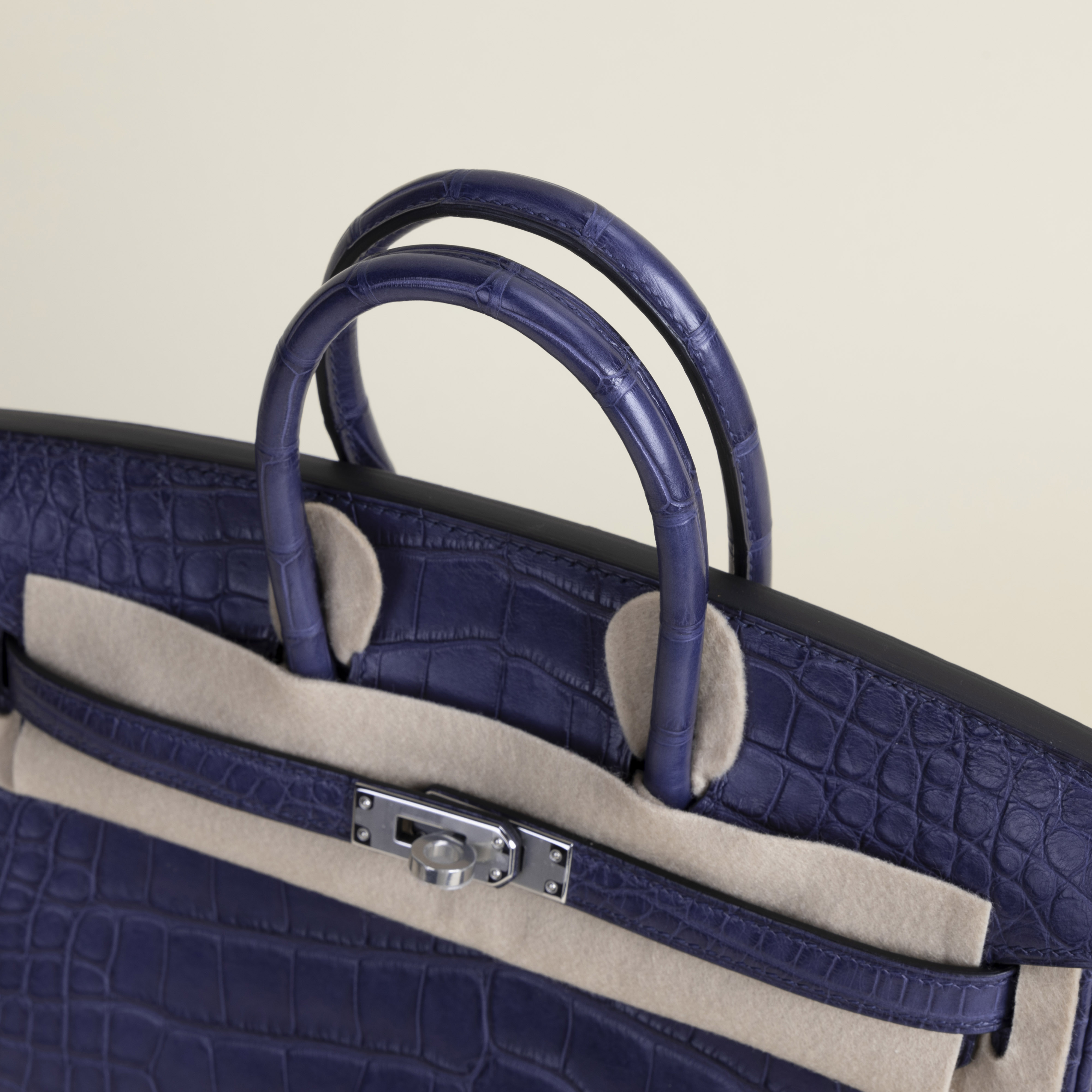Birkin 25 Matte Alligator Crocodile 7L Bleu De Malte PHW