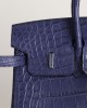 Birkin 25 Matte Alligator Crocodile 7L Bleu De Malte PHW