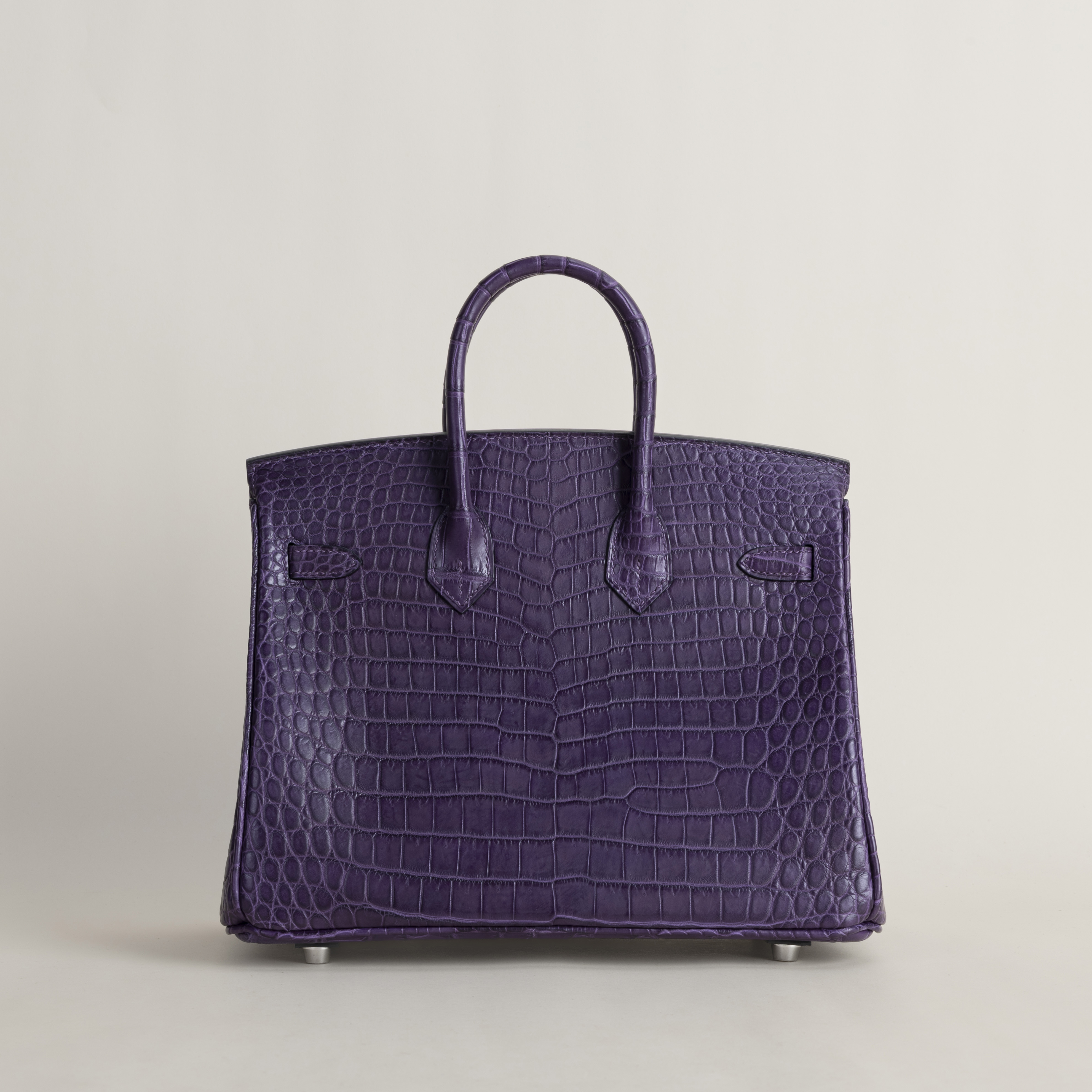 Birkin 25 Matte Porosus Crocodile 9G Amethyste PHW