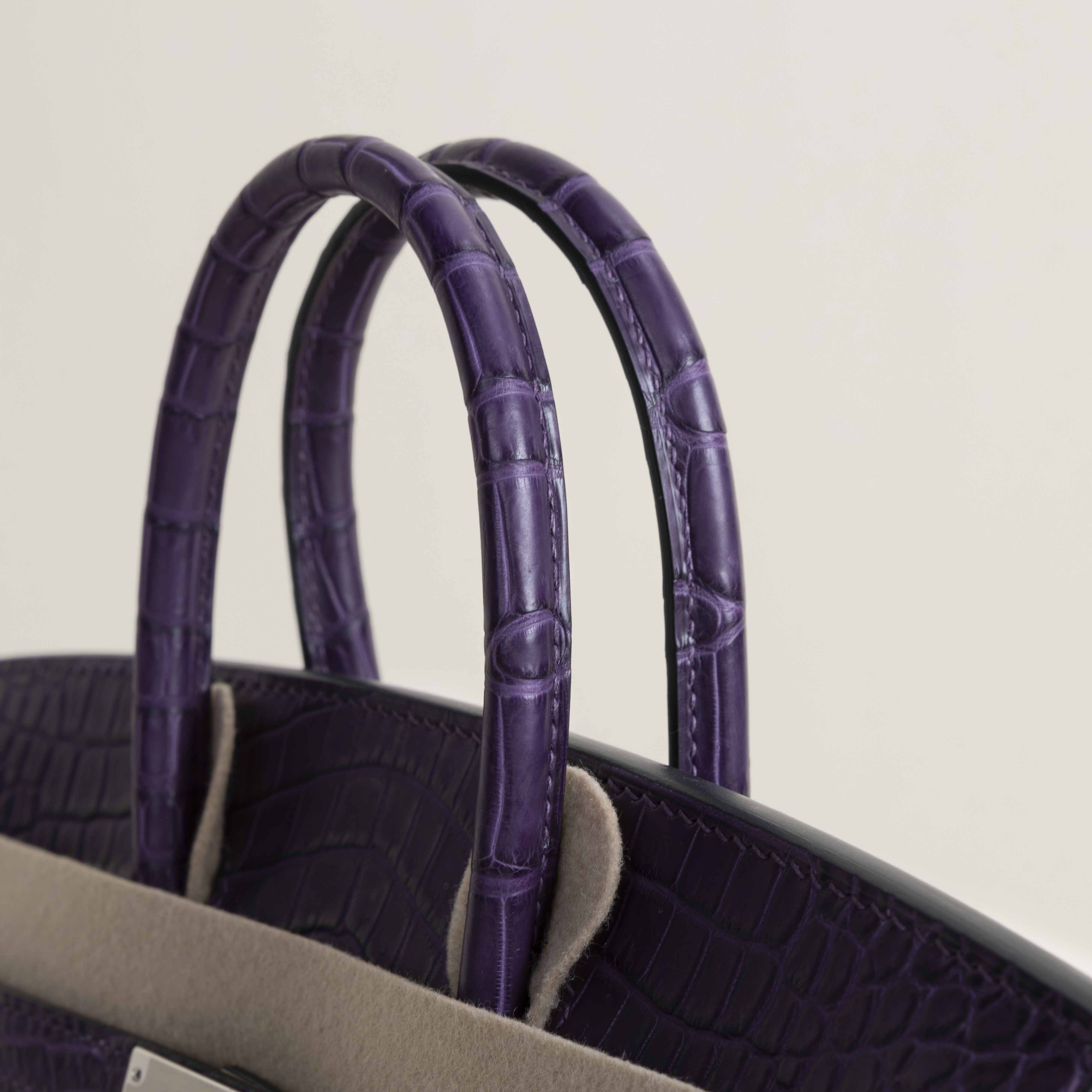 Birkin 25 Matte Porosus Crocodile 9G Amethyste PHW