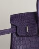 Birkin 25 Matte Porosus Crocodile 9G Amethyste PHW