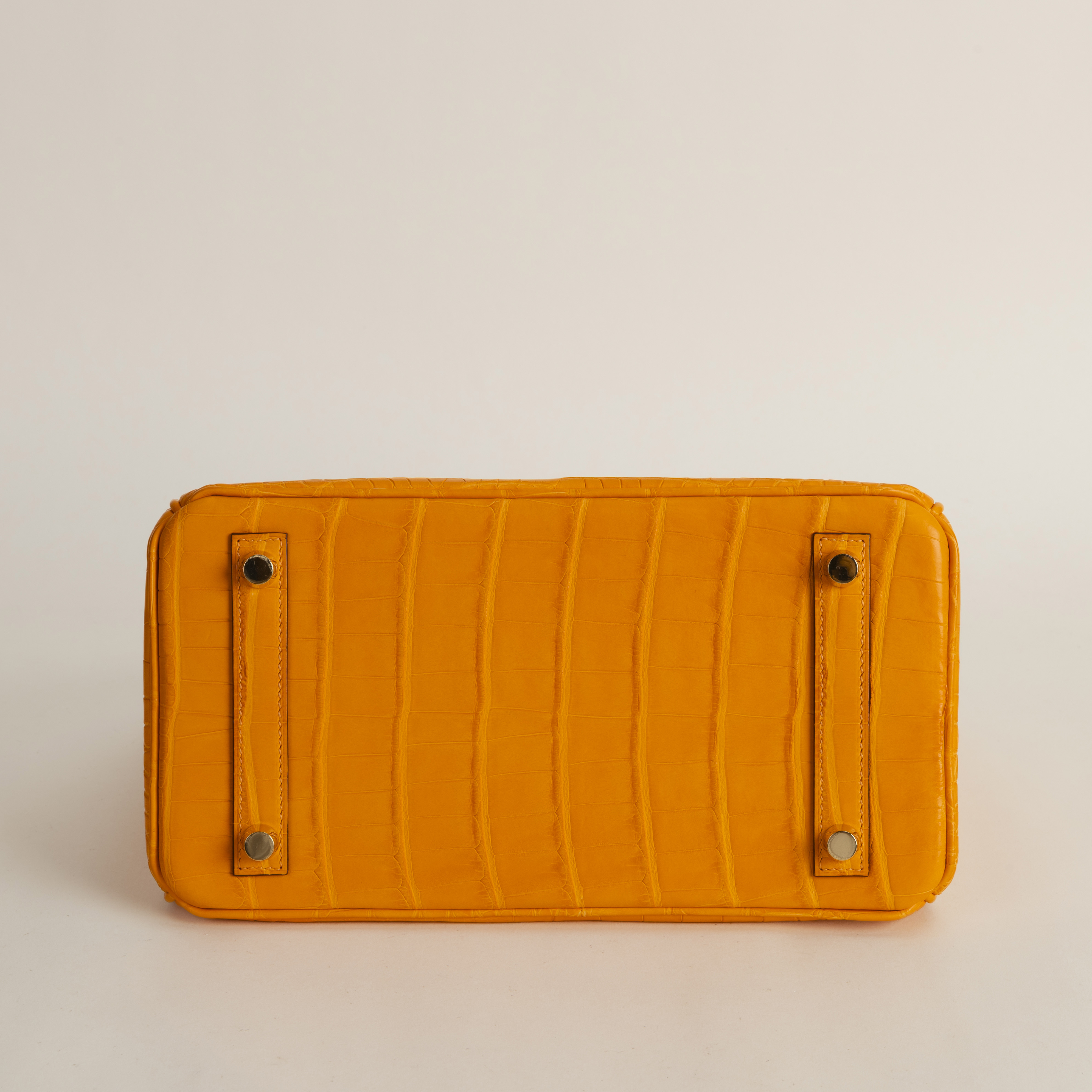 Birkin 25 Matte Alligator Crocodile I9 Apricot GHW
