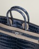 Birkin 25 Shiny Niloticus Crocodile N7 Blue Tempete PHW