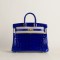 Birkin 25cm Shiny Niloticus crocodile 7T Blue electric GHW