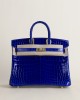 Birkin 25cm Shiny Niloticus crocodile 7T Blue electric GHW