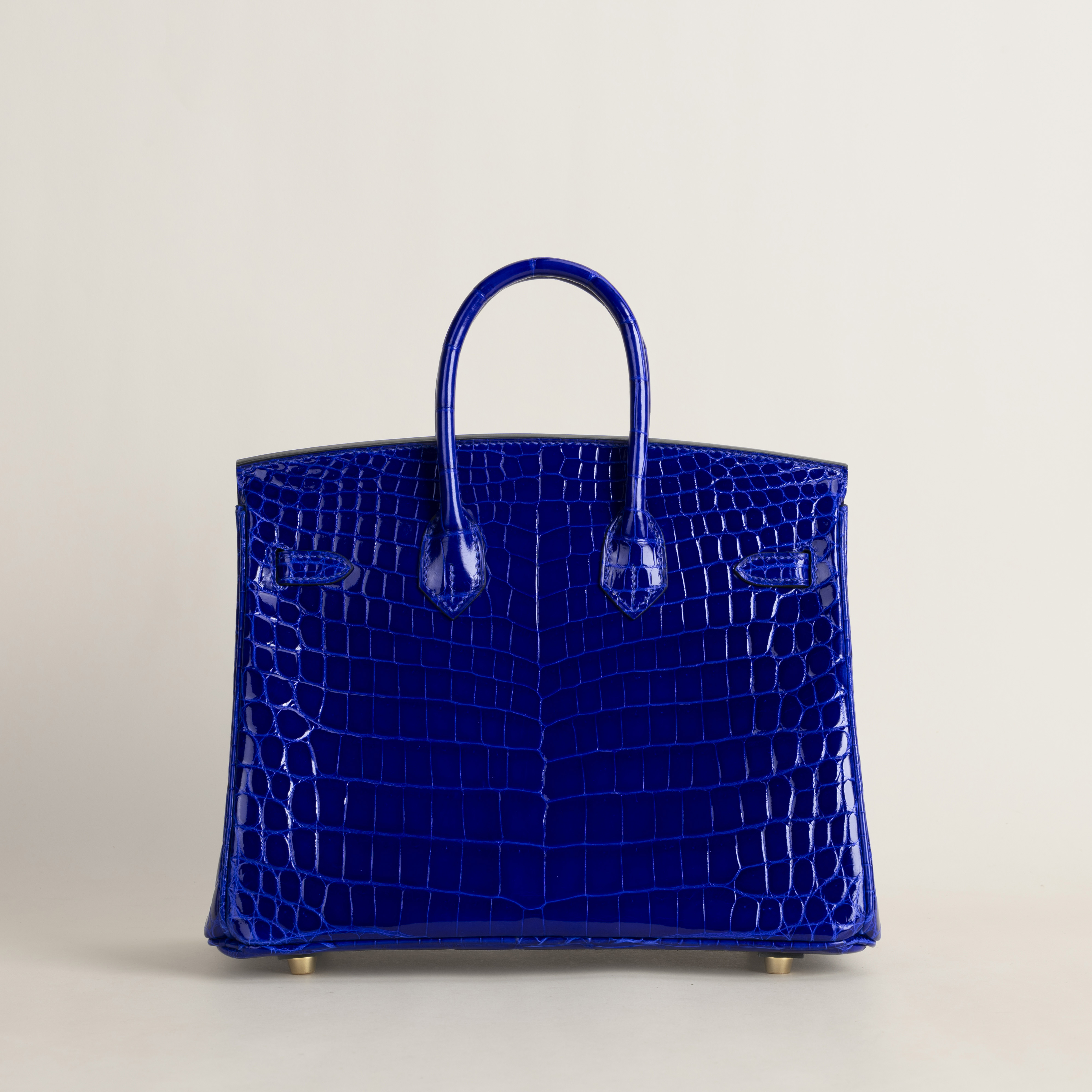 Birkin 25cm Shiny Niloticus crocodile 7T Blue electric GHW