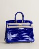 Birkin 25cm Shiny Niloticus crocodile 7T Blue electric GHW