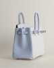 Birkin 25cm Chevre 01 Blanc  T0 Bleu Brume PHW