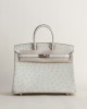 birkin 25 Ostrich 3c parchemin rose gold