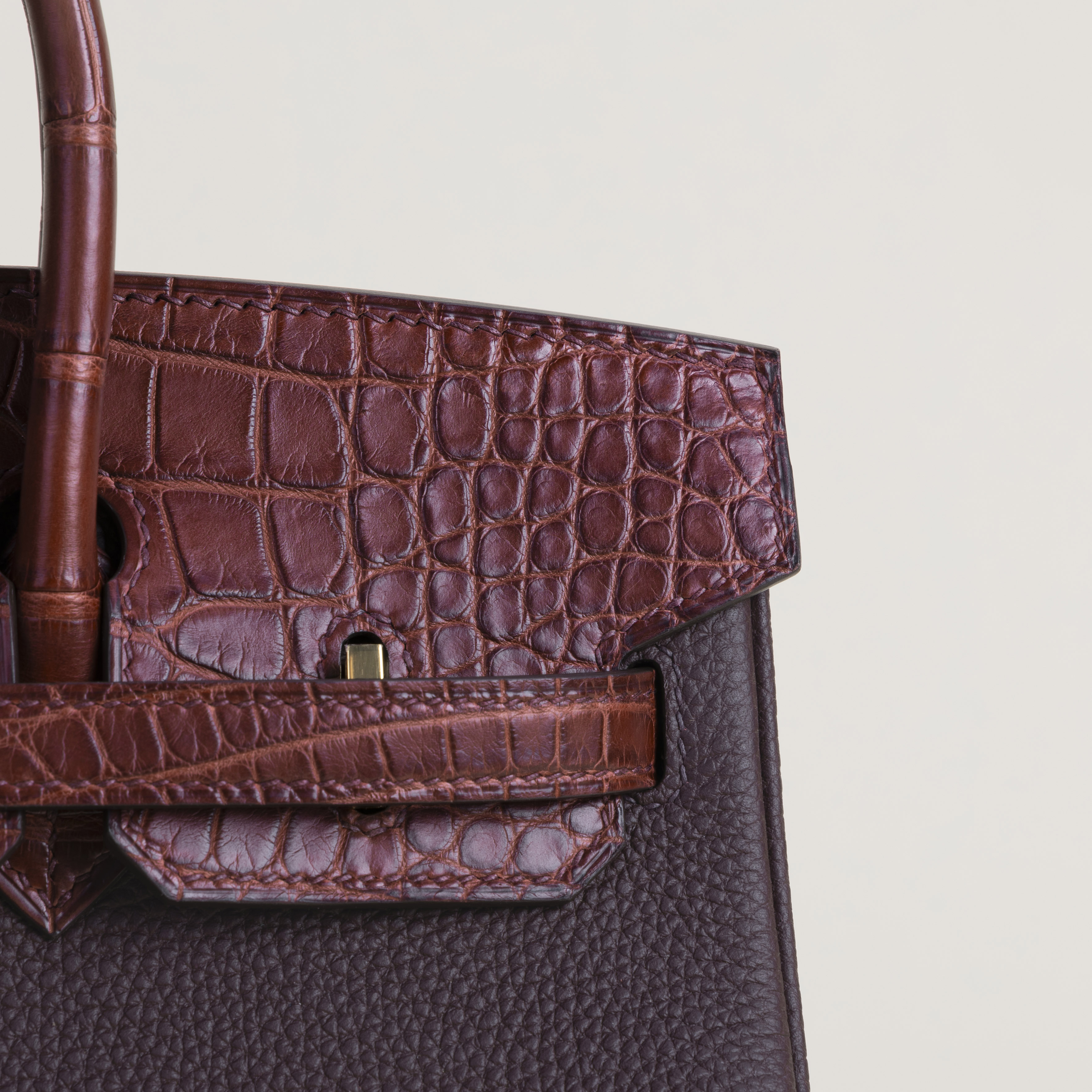 Birkin 25cm Touch TogoMatte Alligator Crocodile 0G Rouge sellierF5 Bourgogne GHW