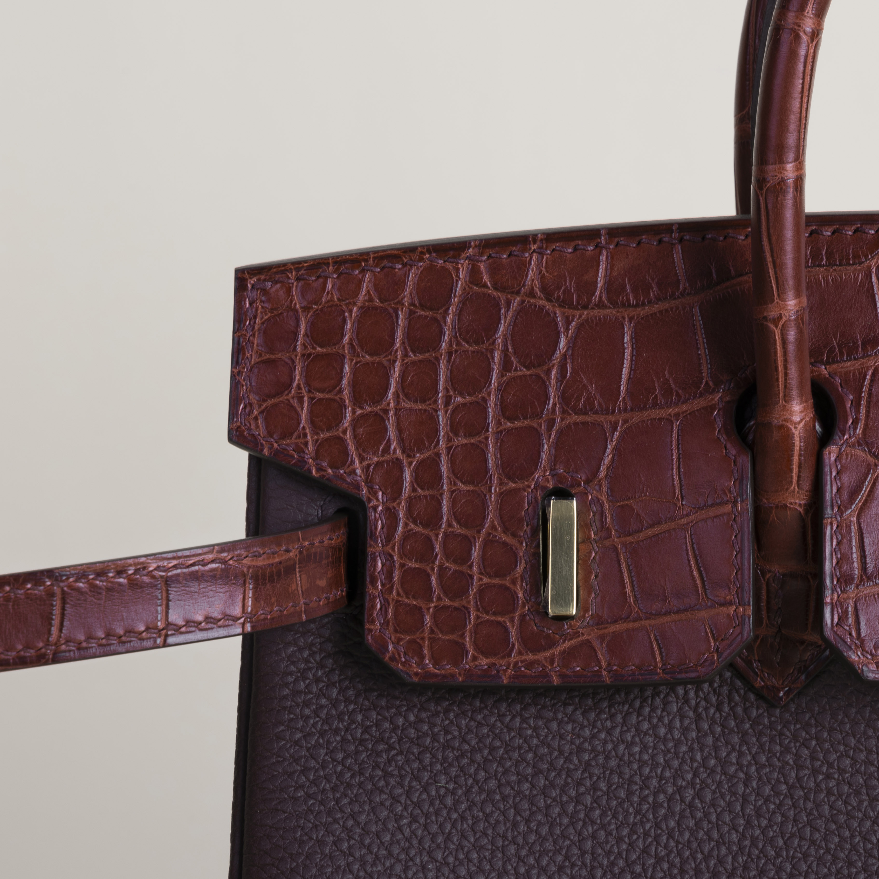 Birkin 25cm Touch TogoMatte Alligator Crocodile 0G Rouge sellierF5 Bourgogne GHW