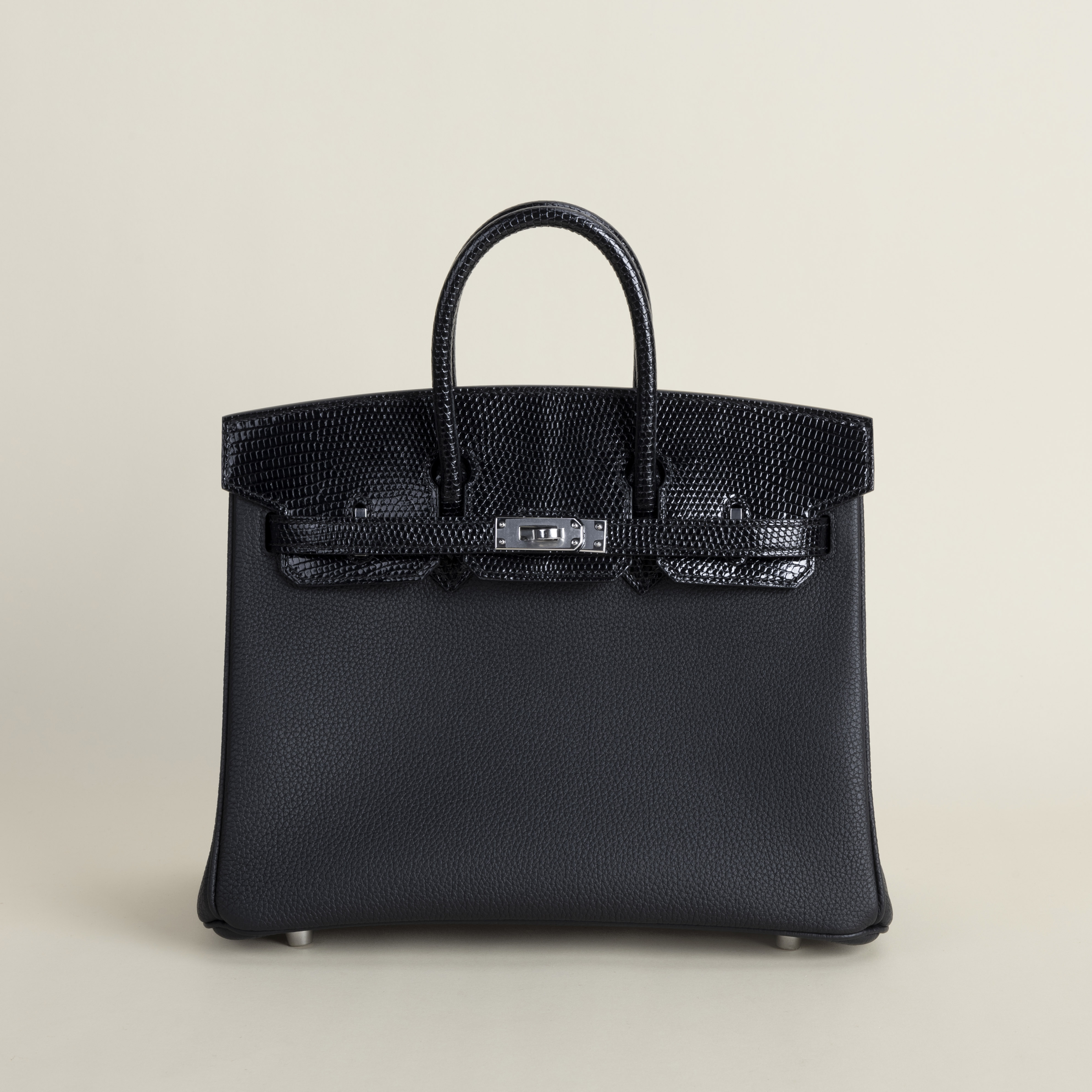 Birkin 25cm Touch TogoLizard skin 89 Noir PHW
