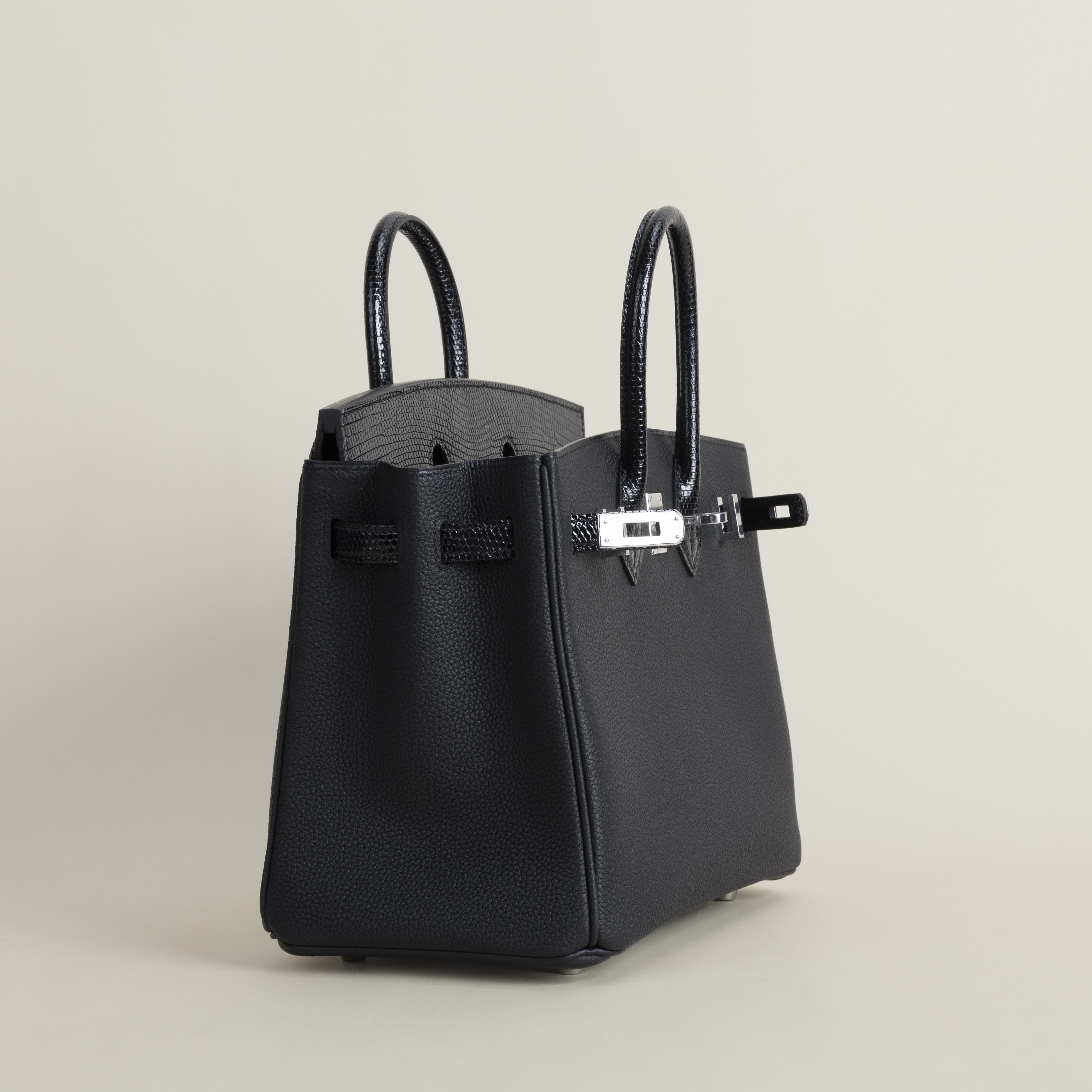 Birkin 25cm Touch TogoLizard skin 89 Noir PHW