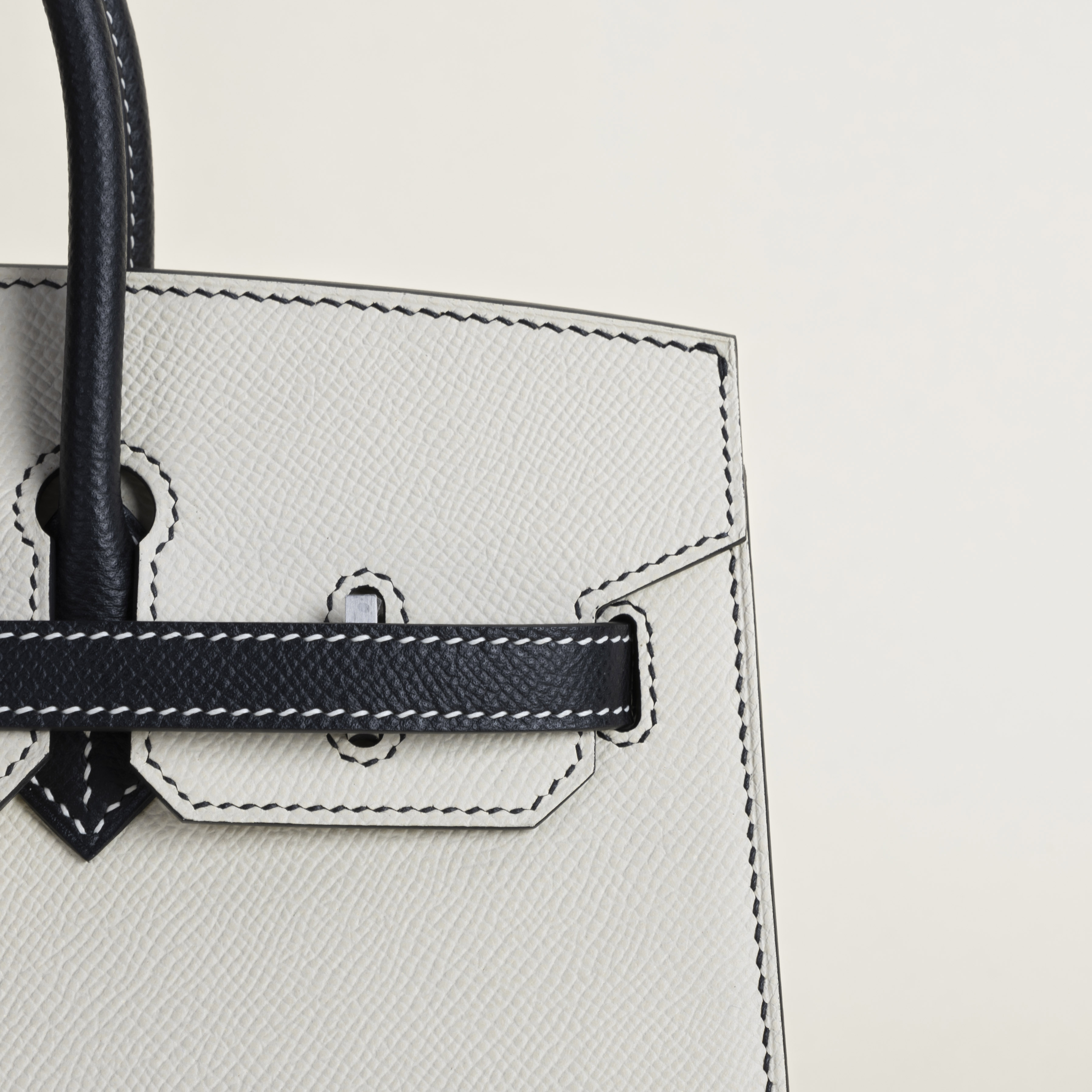 Birkin 25 sellier epsom 10 craie 89 noir