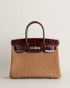 Birkin 30cm Touch OstrichShiny Alligator Crocodile 35 Cognac33 Miel PHW