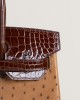 Birkin 30cm Touch OstrichShiny Alligator Crocodile 35 Cognac33 Miel PHW