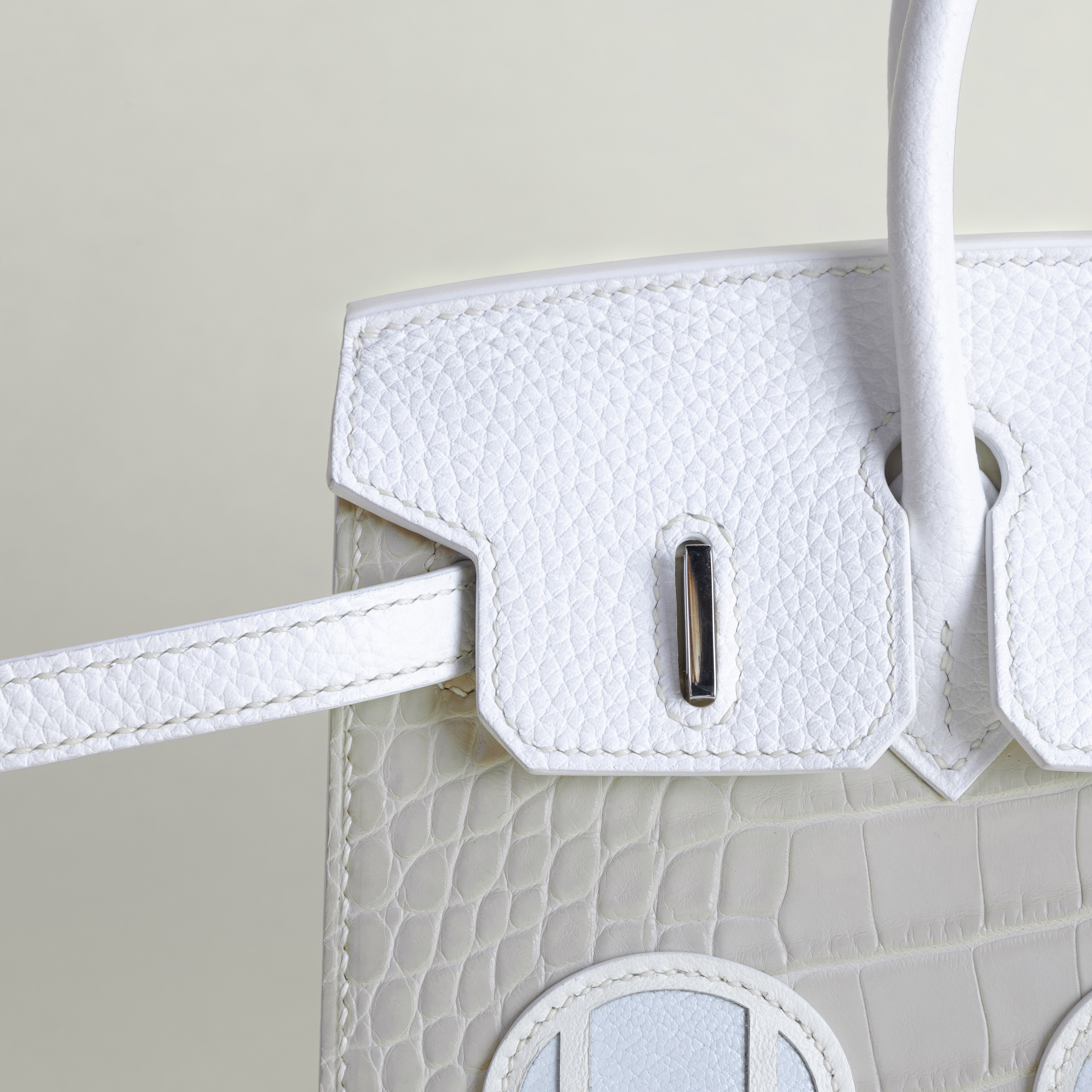 Birkin 20 Faubourg AlligatorEpsomSombaeroMadame 01 Blanc PHW